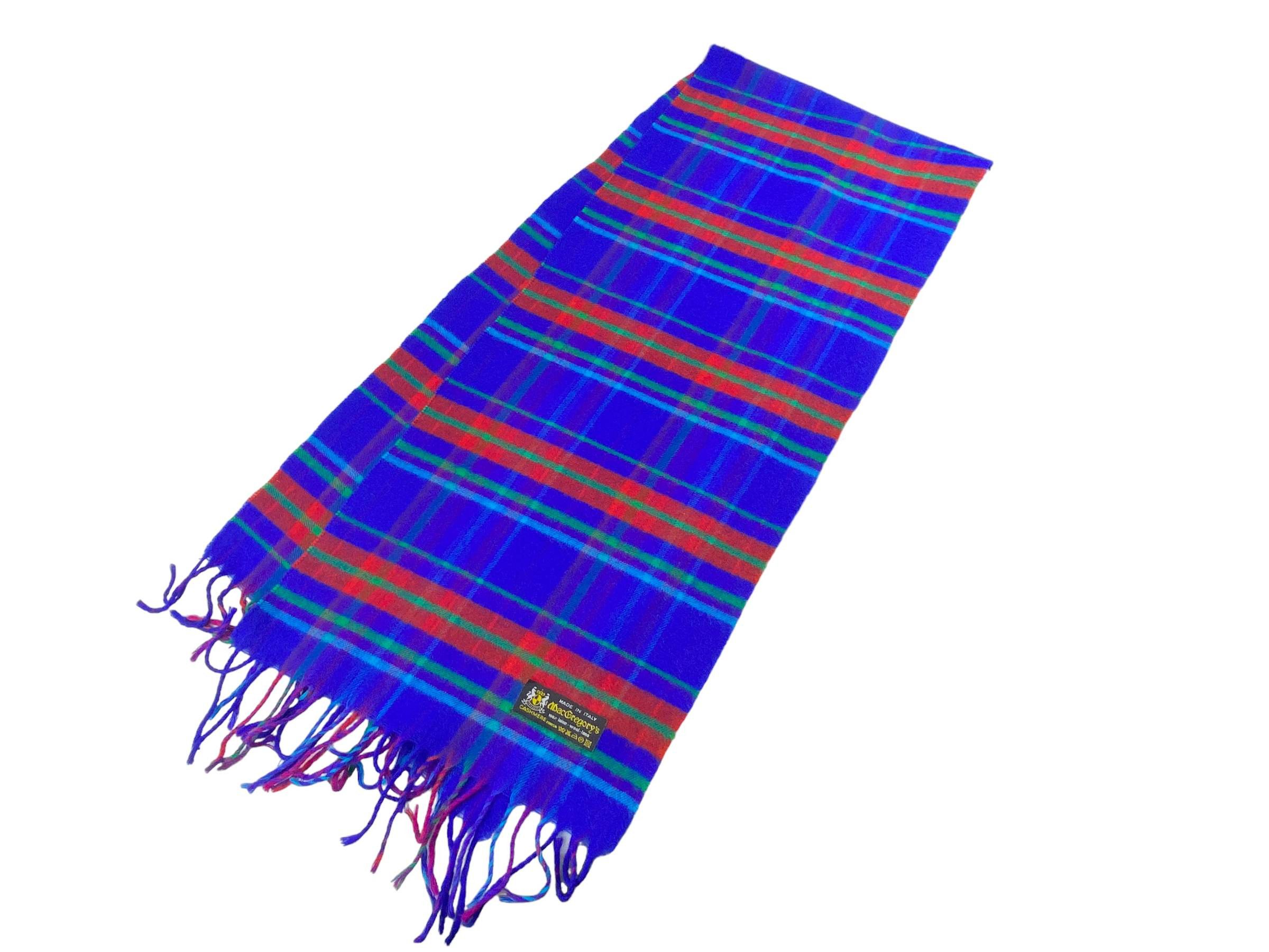 Designer × Vintage Mac Gregory's Pure Lambswool checkered Vintage Scarf Size ONE SIZE - 2 Thumbnail