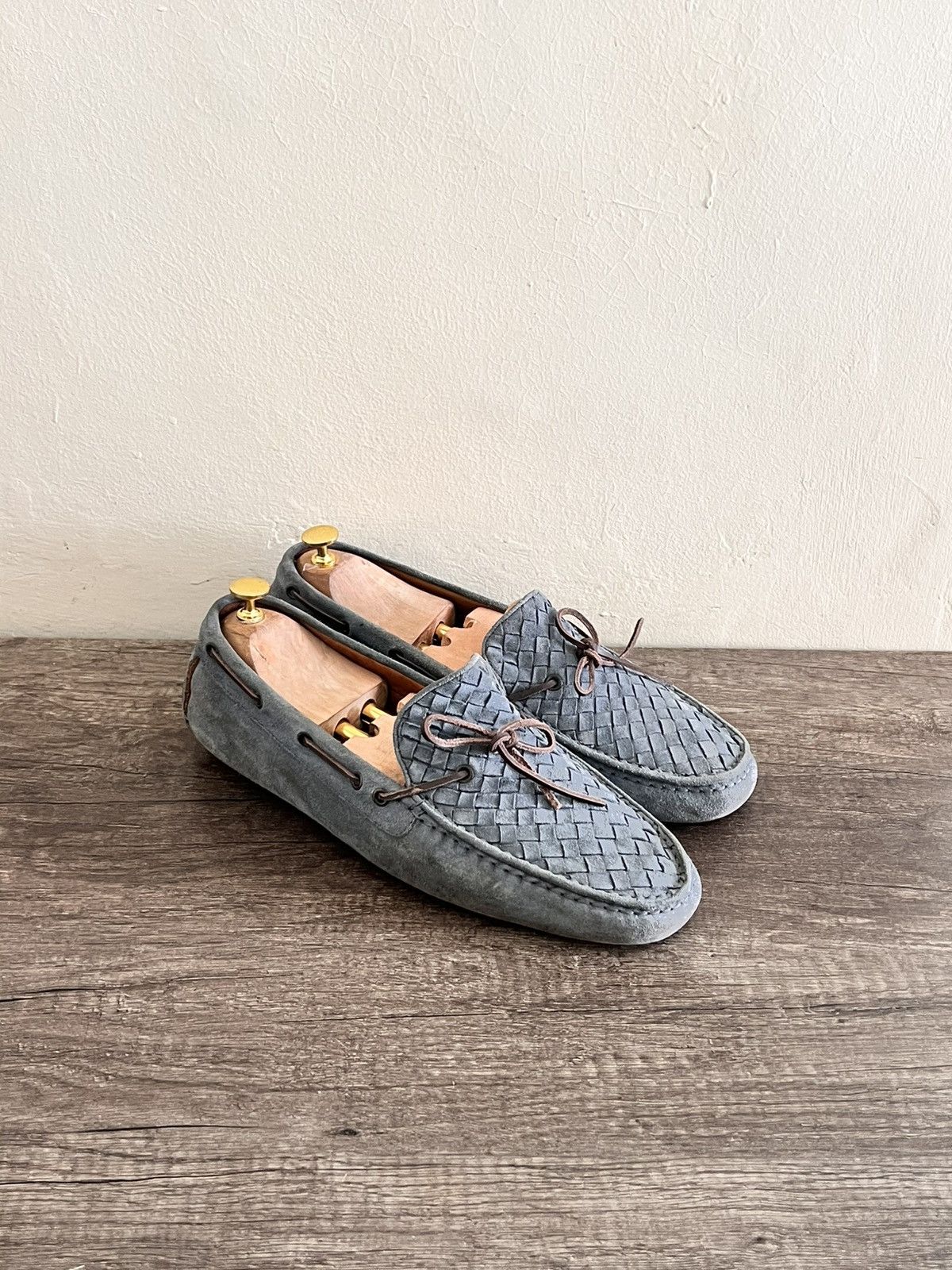 Bottega Veneta Intrecciato Driving Leather Loafers Size US 11 / EU 44 - 3 Thumbnail