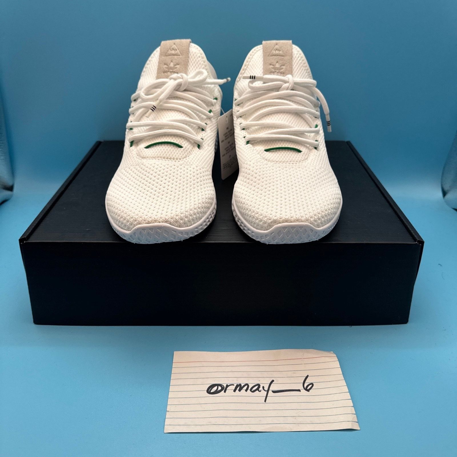 Adidas adidas Pharrell Tennis Hu Green m8 w9.5 Size US 8 / EU 41 - 4 Thumbnail