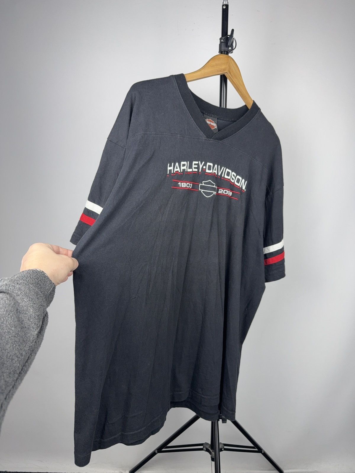 Harley Davidson Harley-Davidson NEW YORK CITY V-Neck T-Shirt Made USA 2XL Size US XXL / EU 58 / 5 - 2 Thumbnail