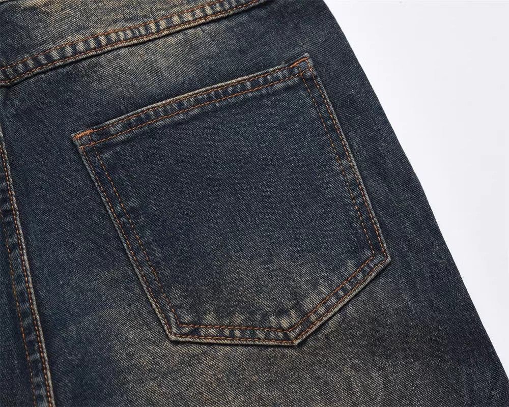 Japanese Brand × Jean Washed men's split stitching loose wide-leg casual jeans Size US 32 / EU 48 - 6 Thumbnail