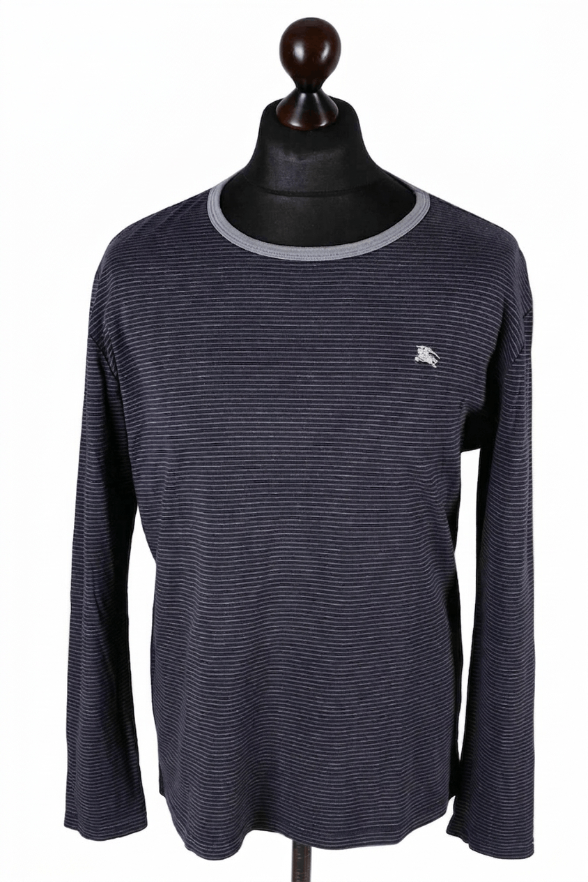 Burberry Burberry Black Label Striped Long Sleeve T-Shirt Size US L / EU 52-54 / 3 - 1 Thumbnail
