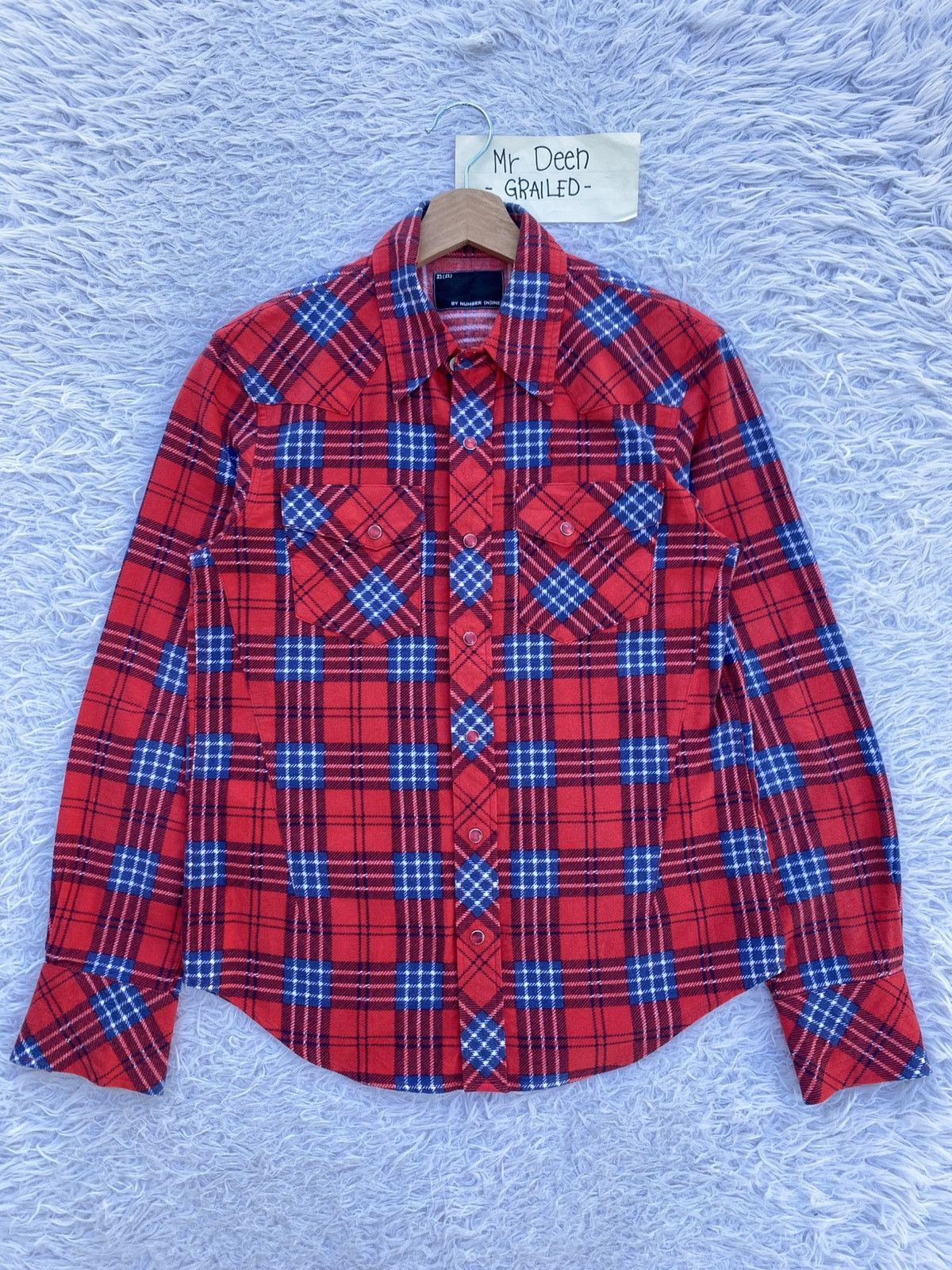 Number (N)ine Rare Number Nine Checkered Flannel Shirt Size US S / EU 44-46 / 1 - 8 Thumbnail