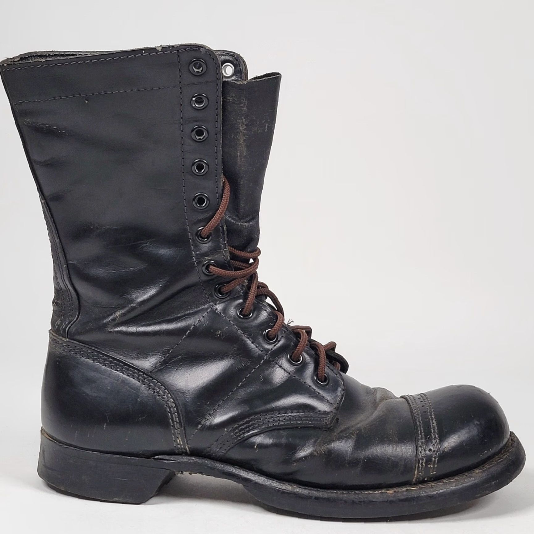 Vintage VINTAGE Corcoran Boots Mid-Calf Leather Black 10" Combat Jump 9 D Mens USA Grounded by Leather Size US 9 / EU 42 - 3 Thumbnail