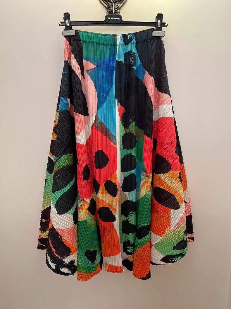 Issey Miyake Issey Miyake size:3 Ink-wash half-skirt Size 42" / US 20 - 1 Thumbnail