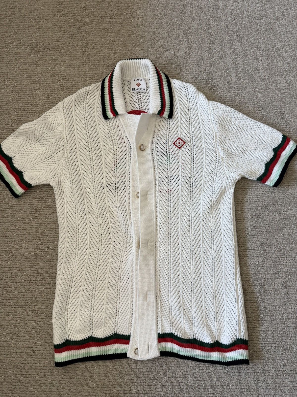 TENNIS SHORT SLEEVE CROCHET SHIRT