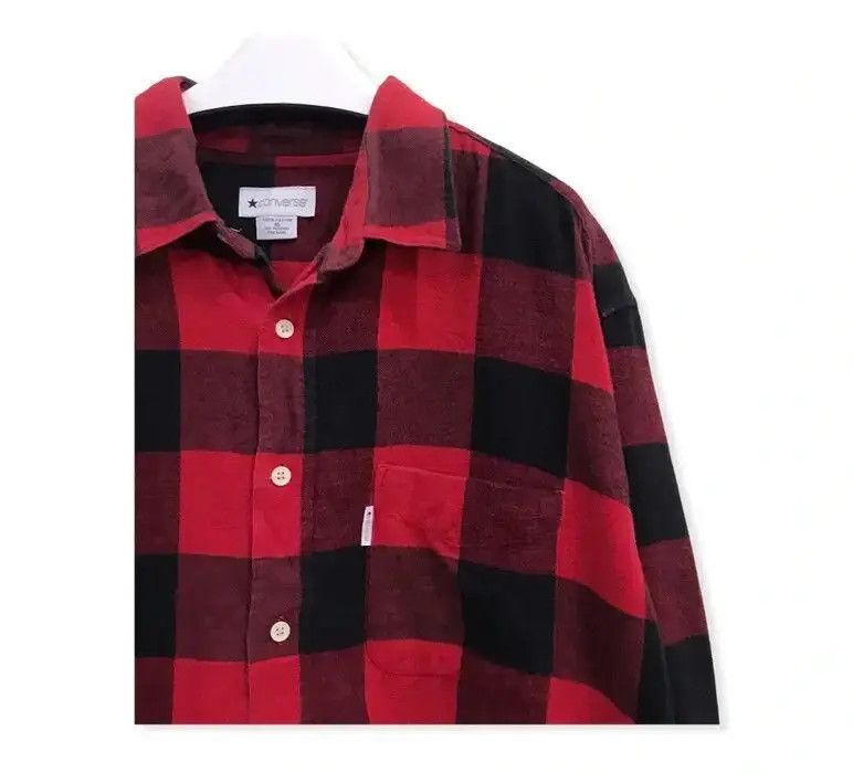 Converse Converse Plaid Tartan Flannel Shirt Size US XL / EU 56 / 4 - 3 Thumbnail