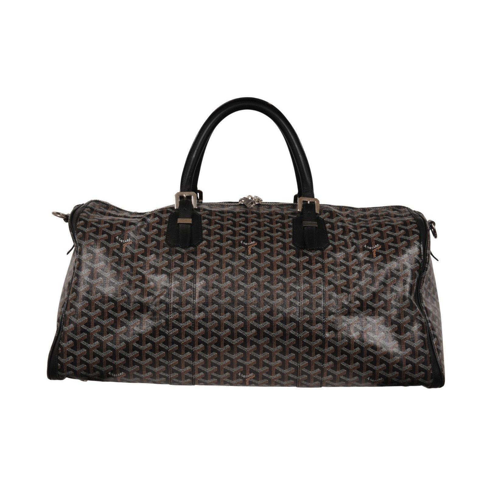 Goyard Croisiere 50 Black Leather Duffle Travel Carry On - 02656 Size ONE SIZE - 5 Thumbnail