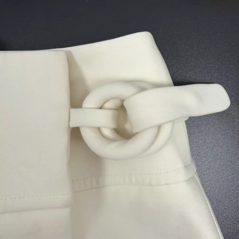 Louis Vuitton Louis Vuitton Milk White Wool Mulberry Silk Skirt 2505-Next Size 35" - 7 Thumbnail