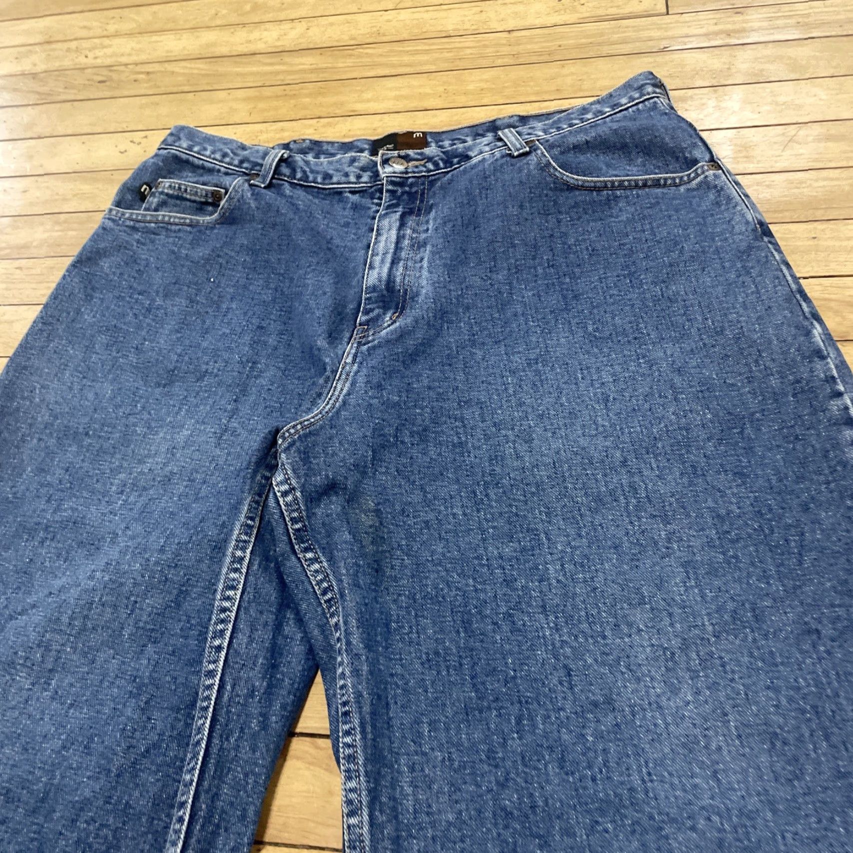 Mossimo Mossimo Gene Jeans Steam Boat Cut Men 38x34 Vtg 90s Baggy Skater Denim Wide Blue Shirt Mens Size US 38 / EU 54 - 3 Thumbnail