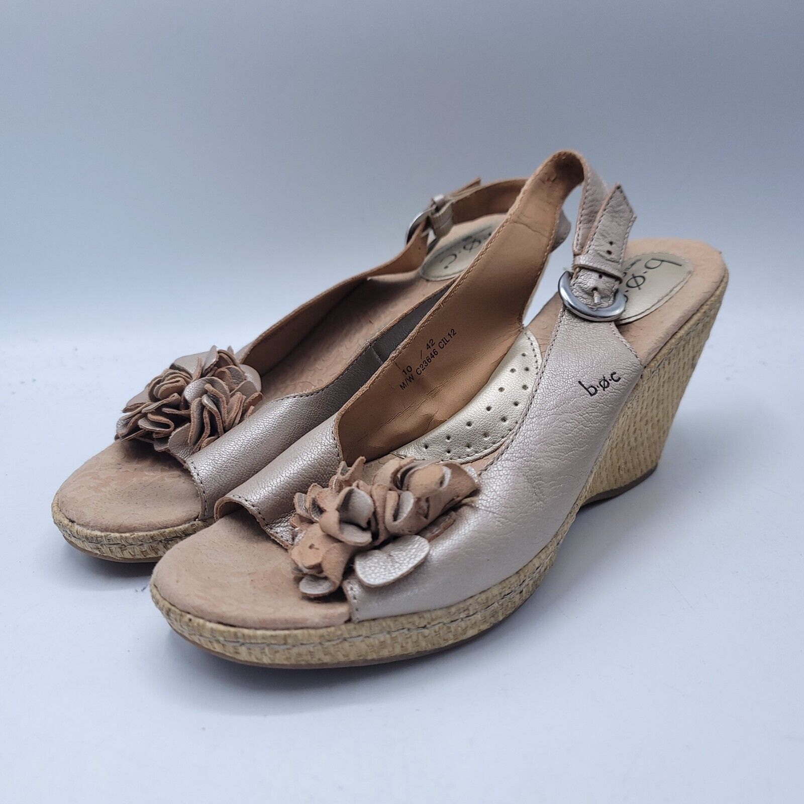 Born Born boc Wedge Heel Ballet Flat Womens Size 10 C23646 Beige Size US 10 / IT 40 - 1 Thumbnail