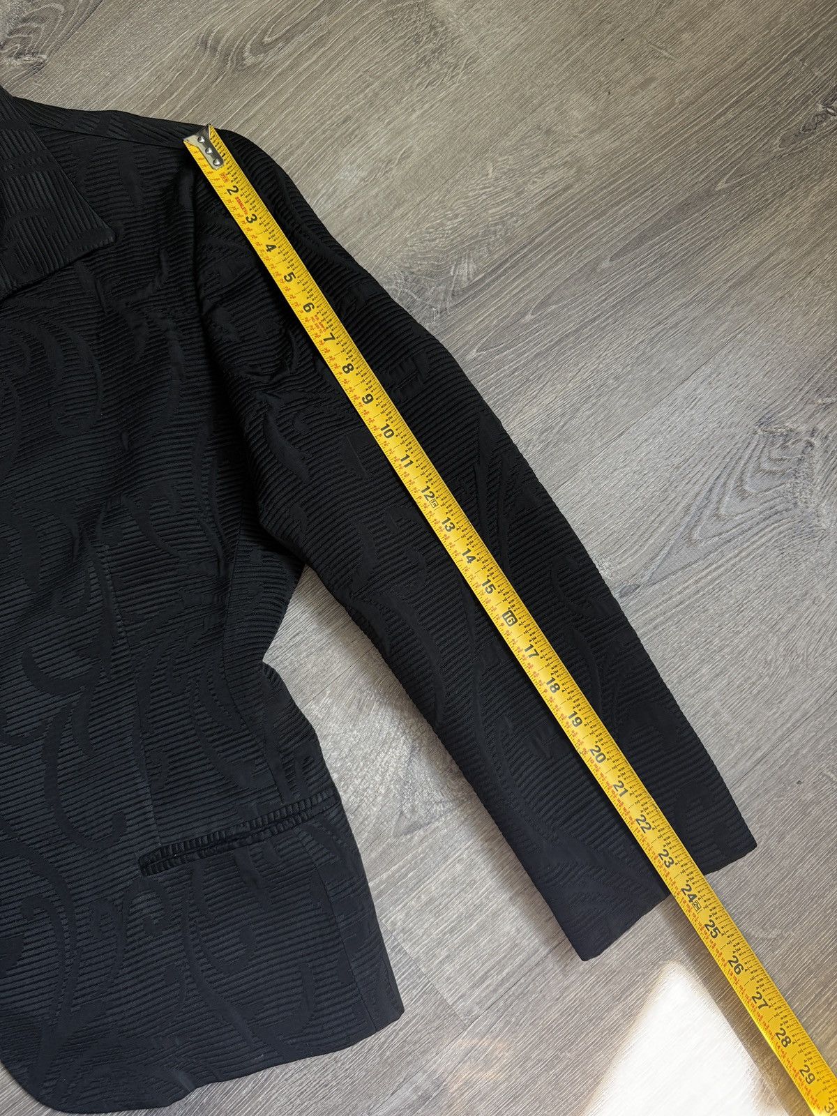 Christian Dior Monsieur Christian Dior Vintage Floral Textured Black Blazer 🔥 Size 42S - 9 Thumbnail