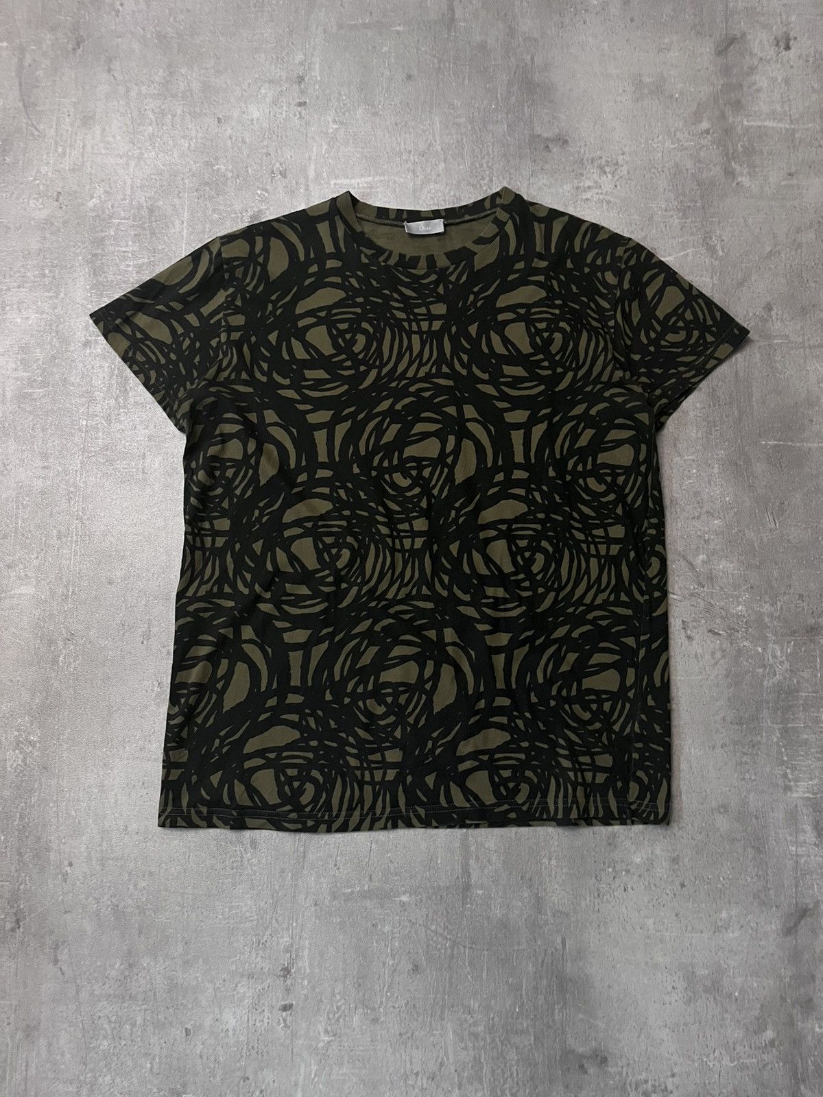 Dior A/W 2014 Cotton T-shirt khaki black