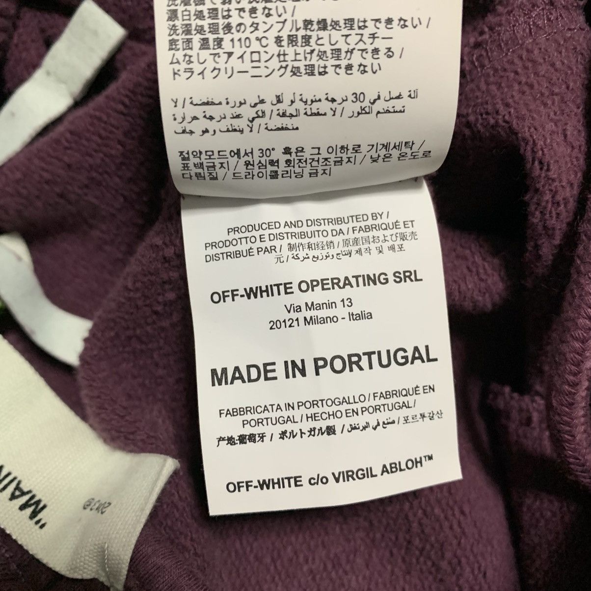 Off-White Off White XS Tape Diag Joggers Bottoms Burgundy Virgil Abloh Size US 28 / EU 44 - 10 Thumbnail