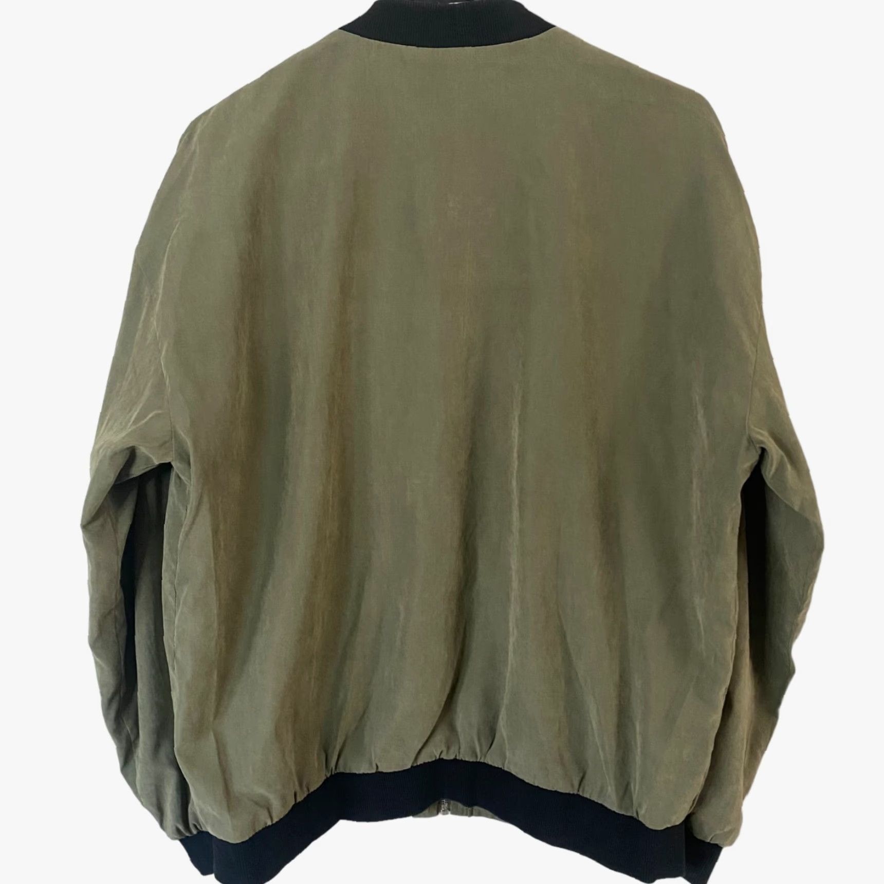 Vintage Perch By Blu Pepper Bomber Jacket Womens 2XL Green Full-Zip Casual Microsuede Size XXL / US 16-18 / IT 52-54 - 3 Thumbnail