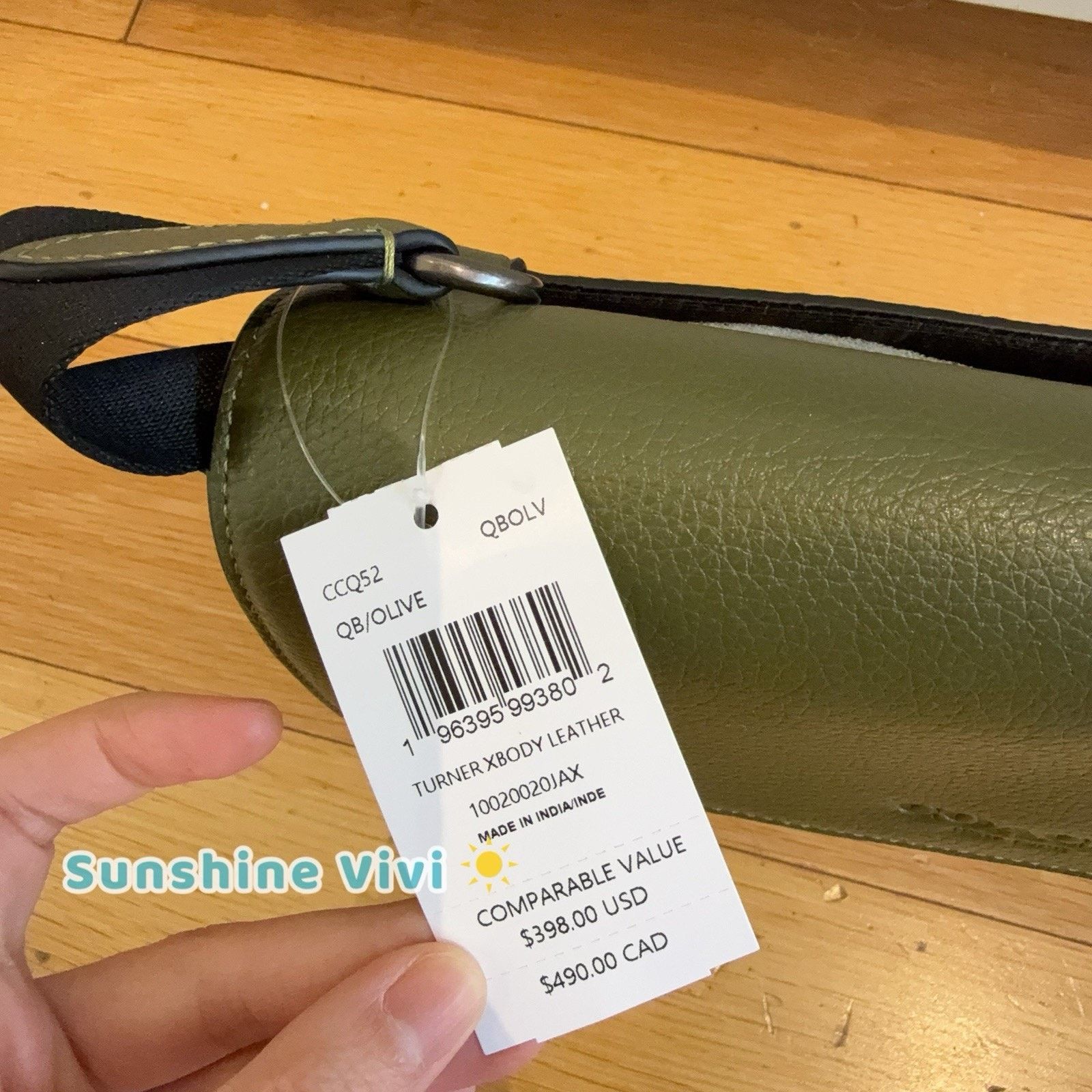 Coach NWT Coach Turner Flap Crossbody Bag Gunmetal/Olive CCQ52 Size ONE SIZE - 3 Thumbnail