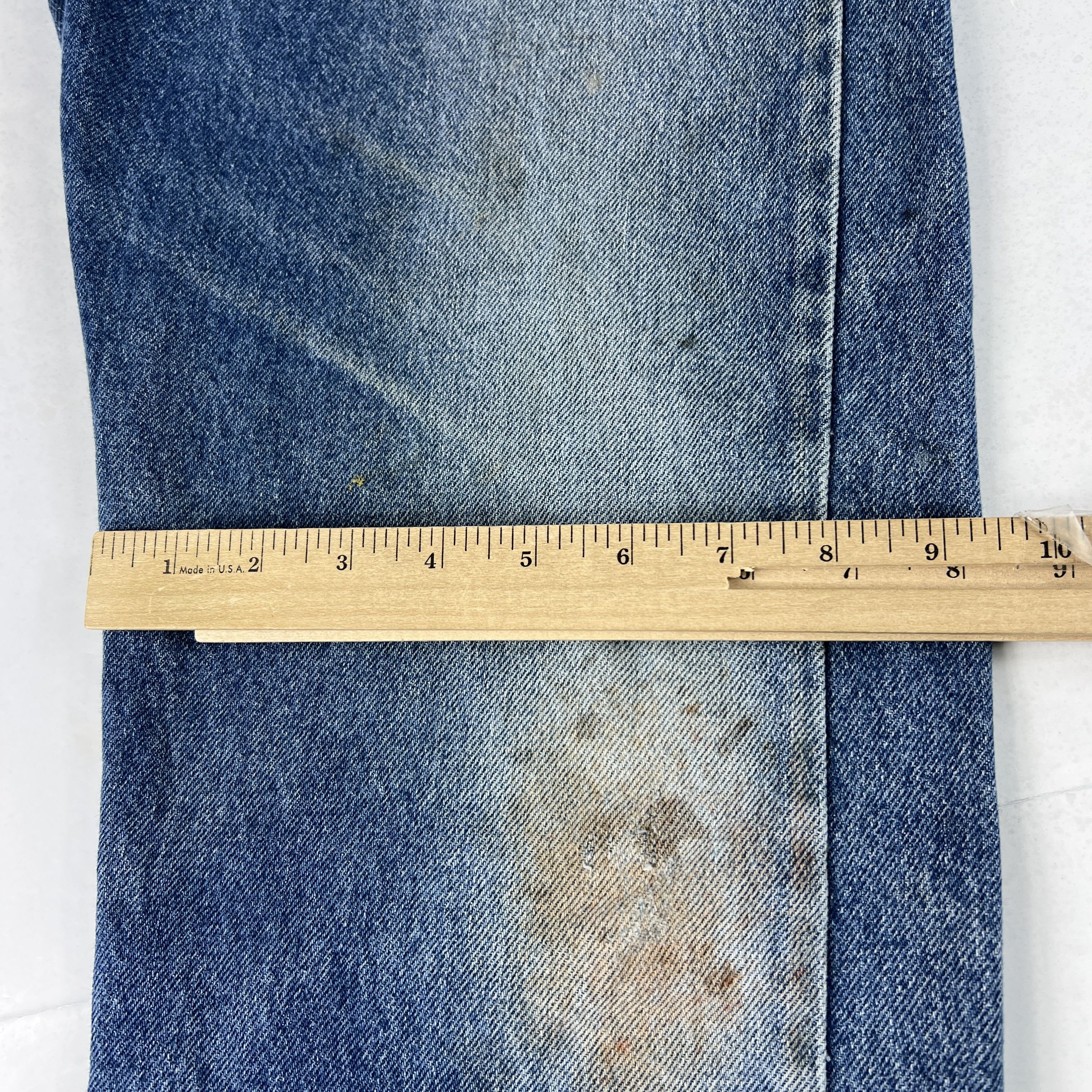Levi's × Vintage VTG 90s Levi's Jeans 505 Straight Blue Thrashed Cotton Denim Size US 33 - 20 Thumbnail