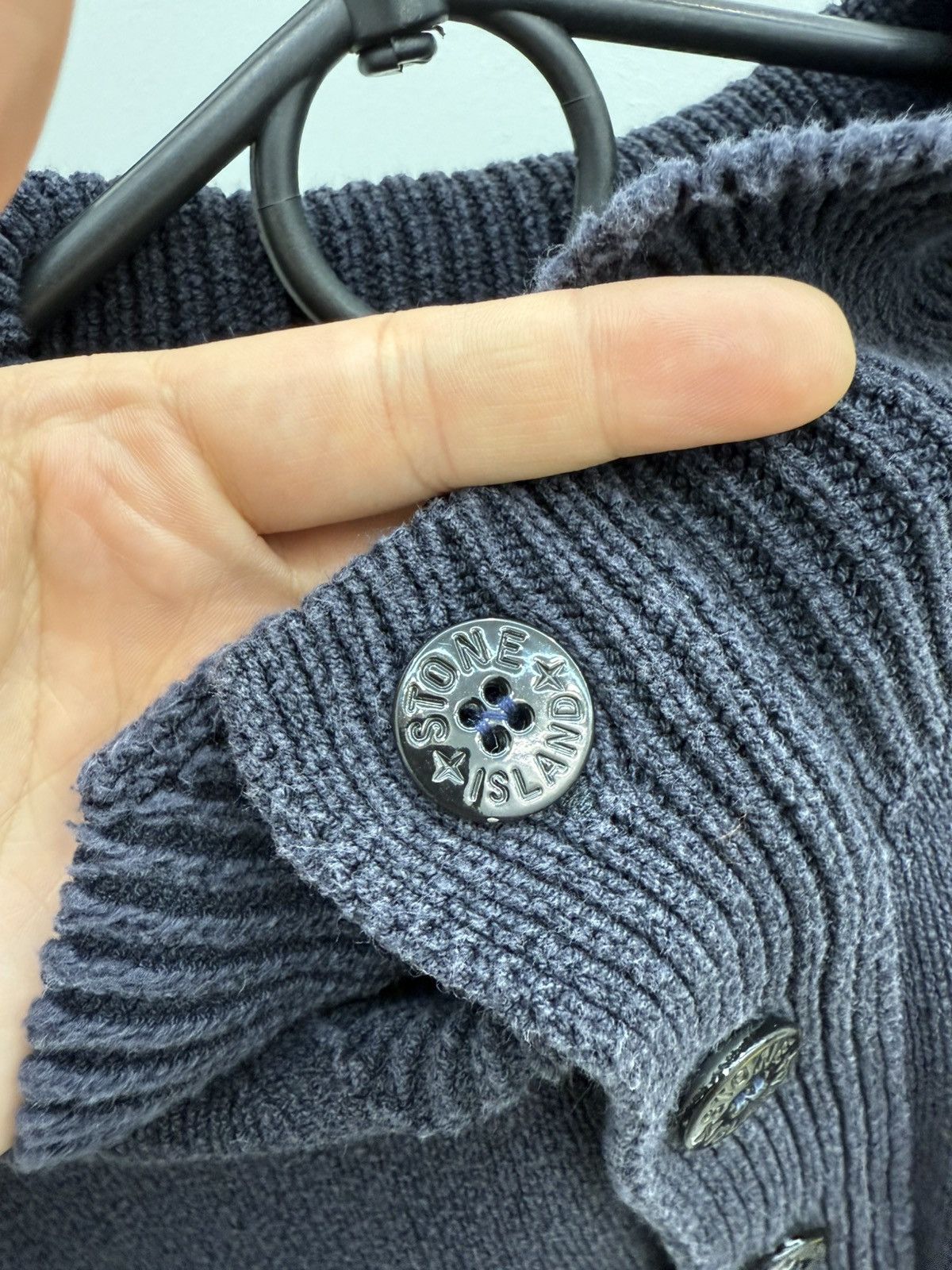 Stone Island Vintage Stone Island Shoelder Badge Knit Cotton Zip Sweater Size US XL / EU 56 / 4 - 6 Thumbnail