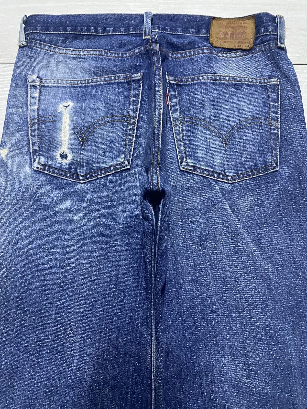 Levi's Vintage Levis 502 Faded Wash Distressed Loose Jeans Size US 31 - 4 Thumbnail