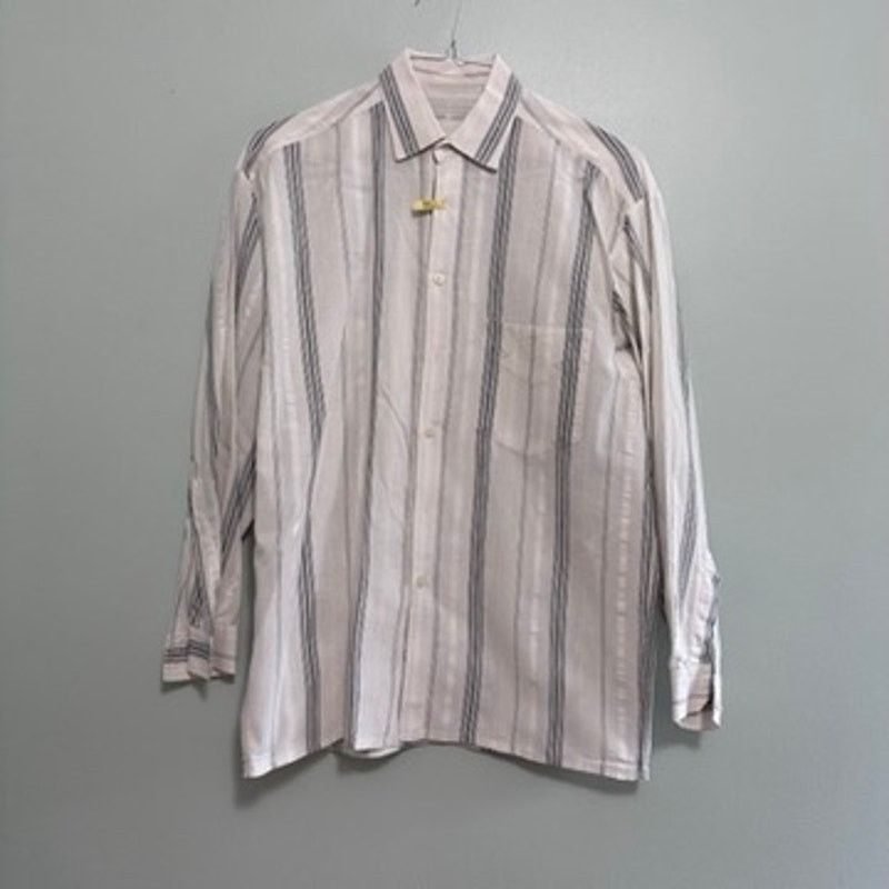Other Daniel Sawyer Sport cream striped linen button down size M Size US M / EU 48-50 / 2 - 2 Thumbnail