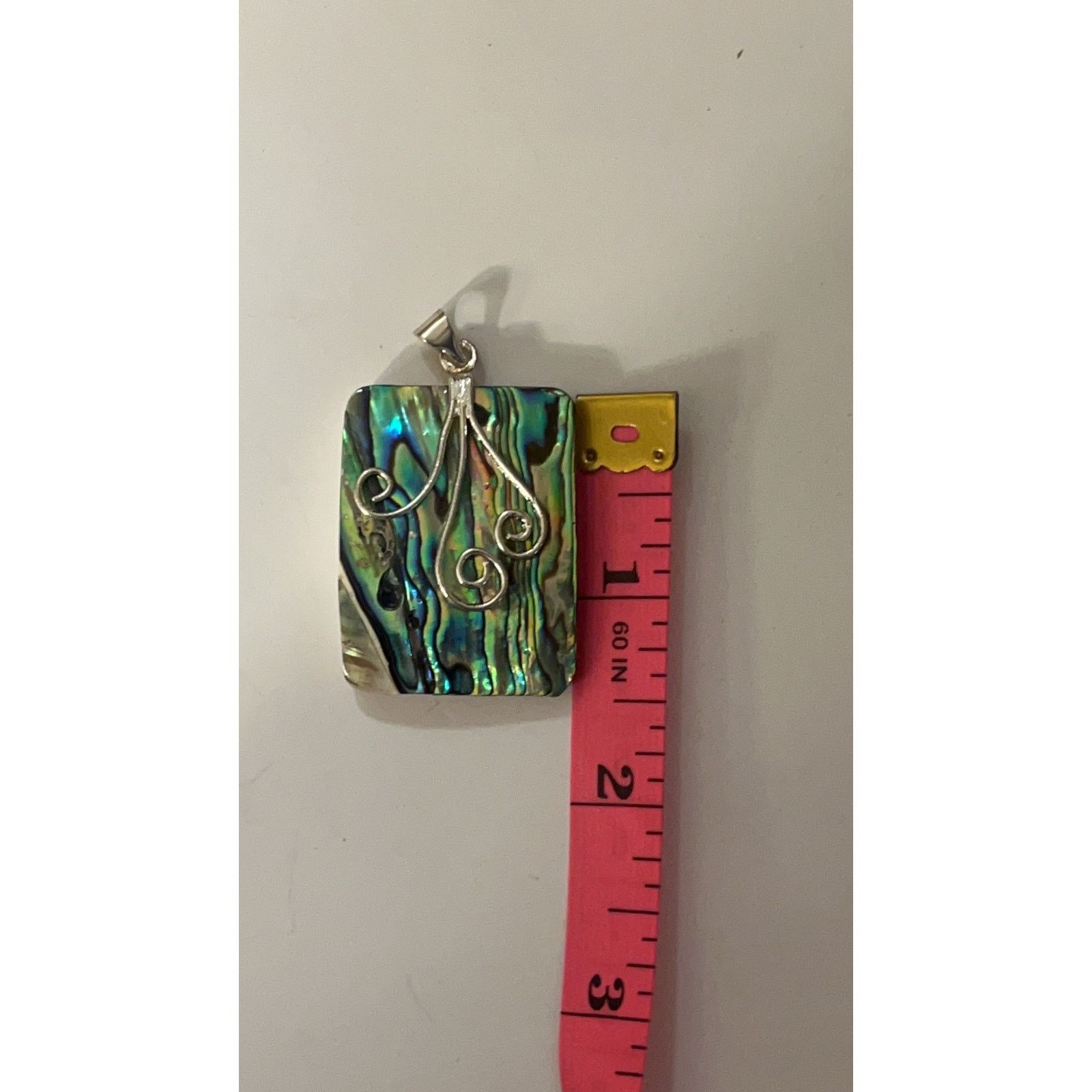 Other Abalone and Silver Rectangle Pendant Size ONE SIZE - 8 Thumbnail