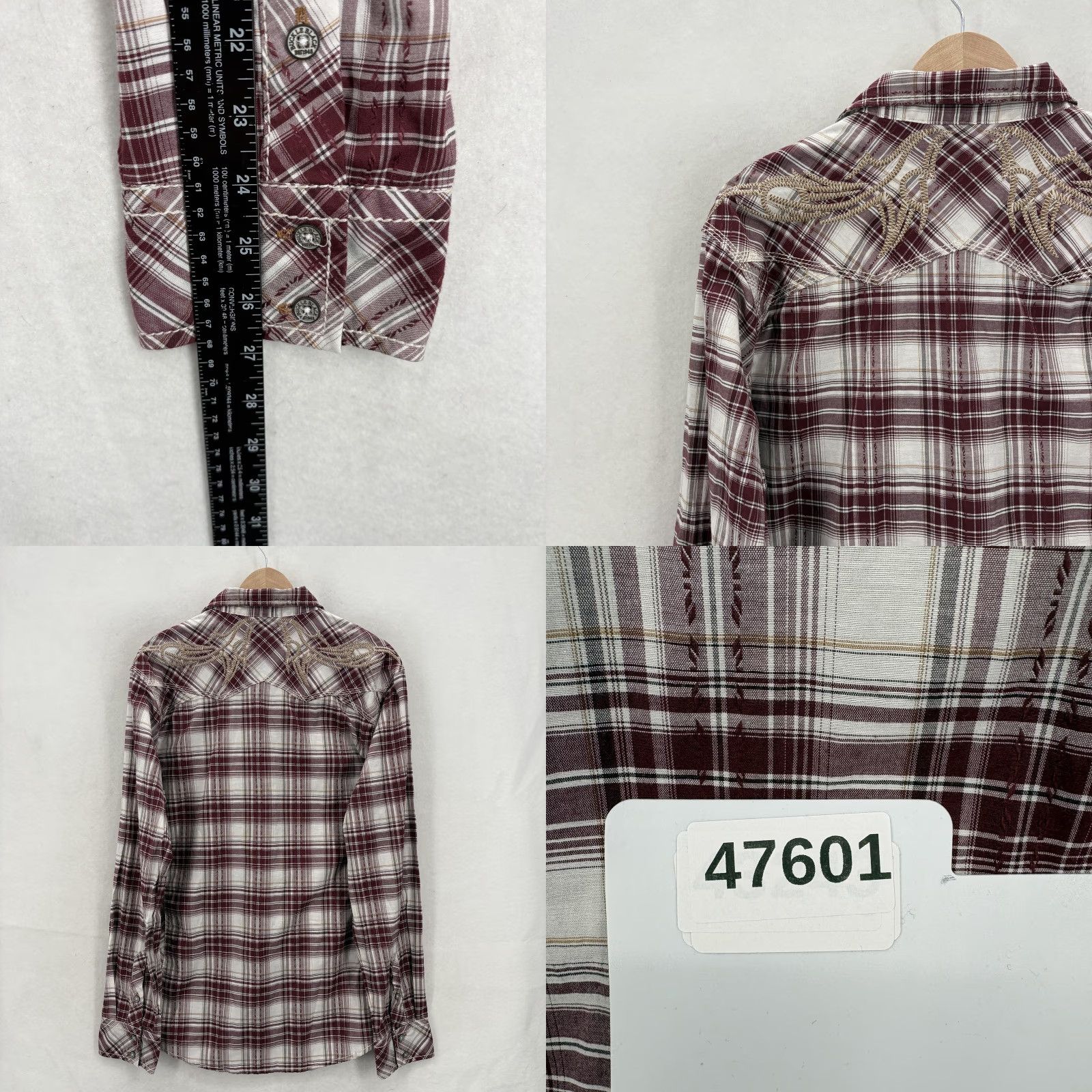 Buckle Black VINTAGE Buckle Black Shirt Mens L Red Plaid Western Pearl Snap Athletic Grunge Y2K Size US L / EU 52-54 / 3 - 8 Thumbnail