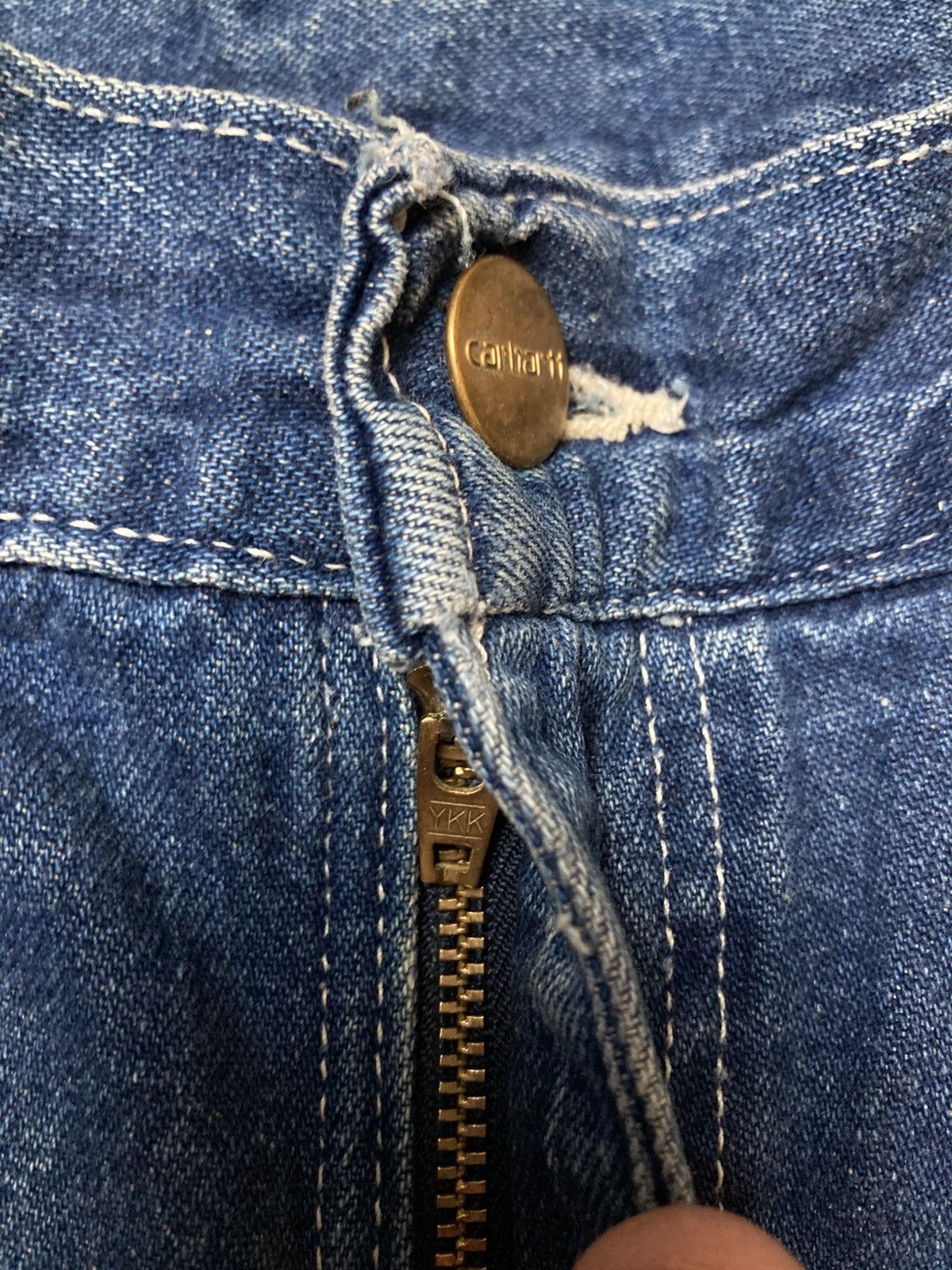 Carhartt × Vintage Vintage Carhartt Carpenter Cargo Denim Pants 2000s Size US 30 / EU 46 - 15 Thumbnail