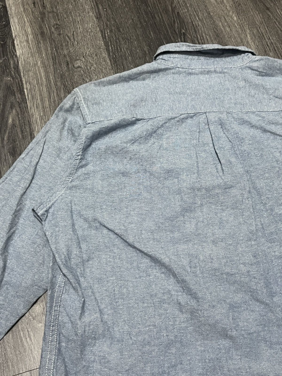 Hysteric Glamour Back Number Button Up Denim Shirt Size L / US 10 / IT 46 - 11 Thumbnail
