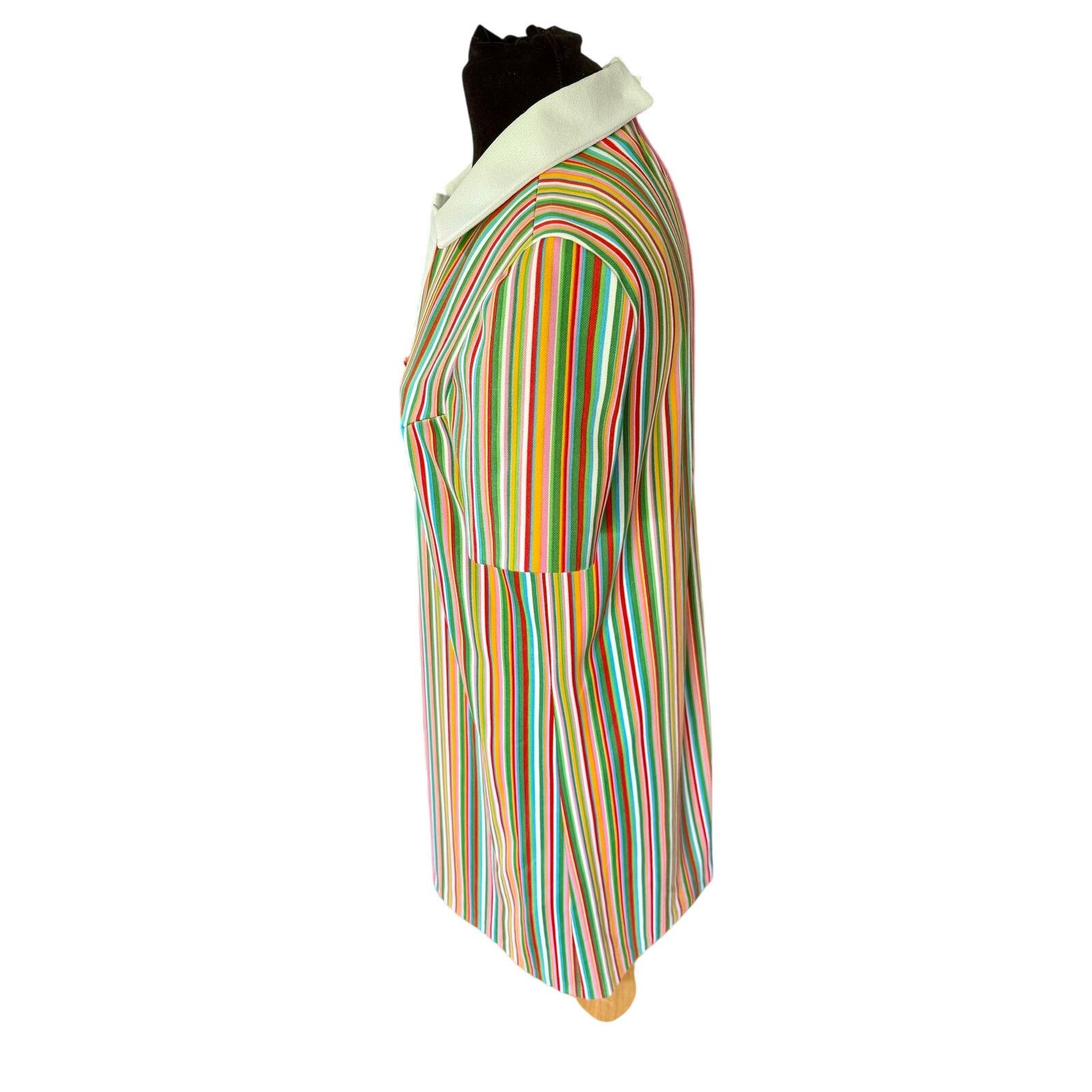 Vintage Vintage 70s Rainbow Striped Whimsy Shift Dress Small Med Size M / US 6-8 / IT 42-44 - 6 Thumbnail