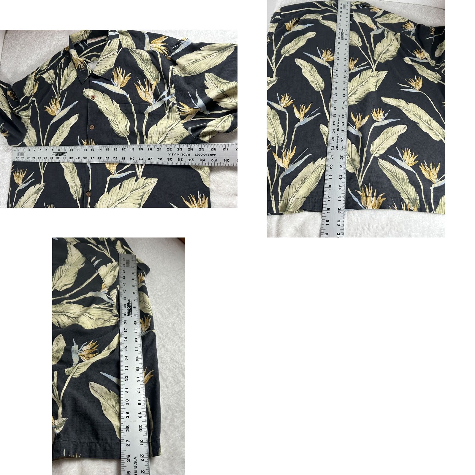 Tommy Bahama Tommy Bahama Shirt XL Black Silk Bird Of Paradise Hawaiian Button Up Casual Mens Size US XL / EU 56 / 4 - 8 Thumbnail
