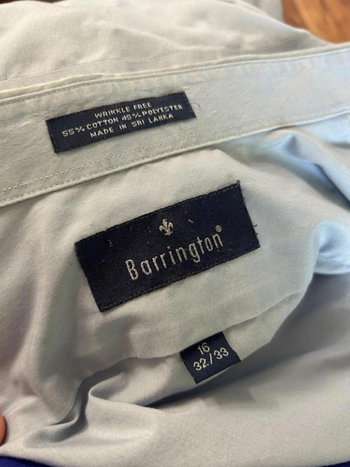 Burlington Barrington Men's Dress Shirt, Light Blue, Size 16 32/33 Size US L / EU 52-54 / 3 - 3 Thumbnail