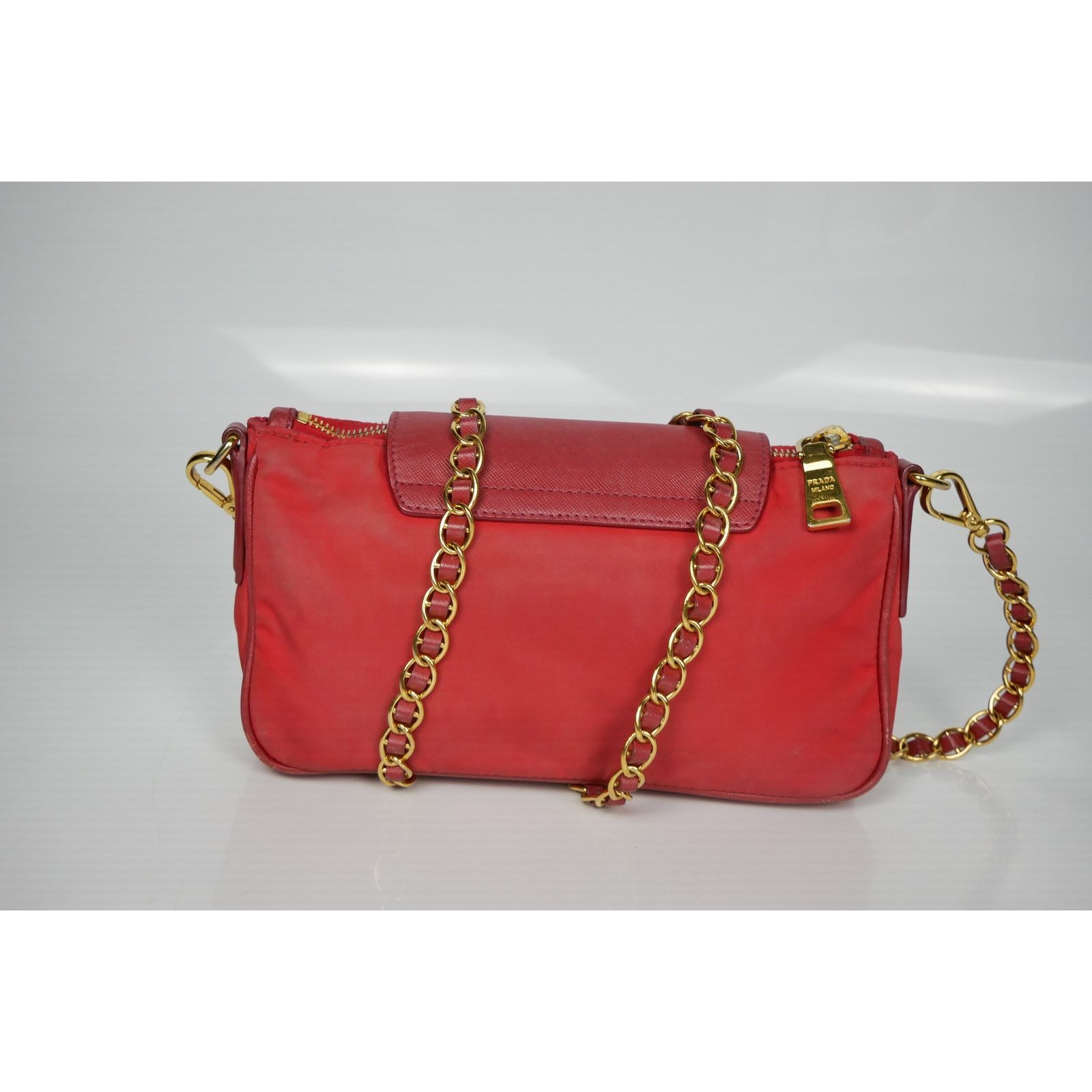 Prada Saffiano Nylon Chain Crossbody Bag Size ONE SIZE - 6 Thumbnail
