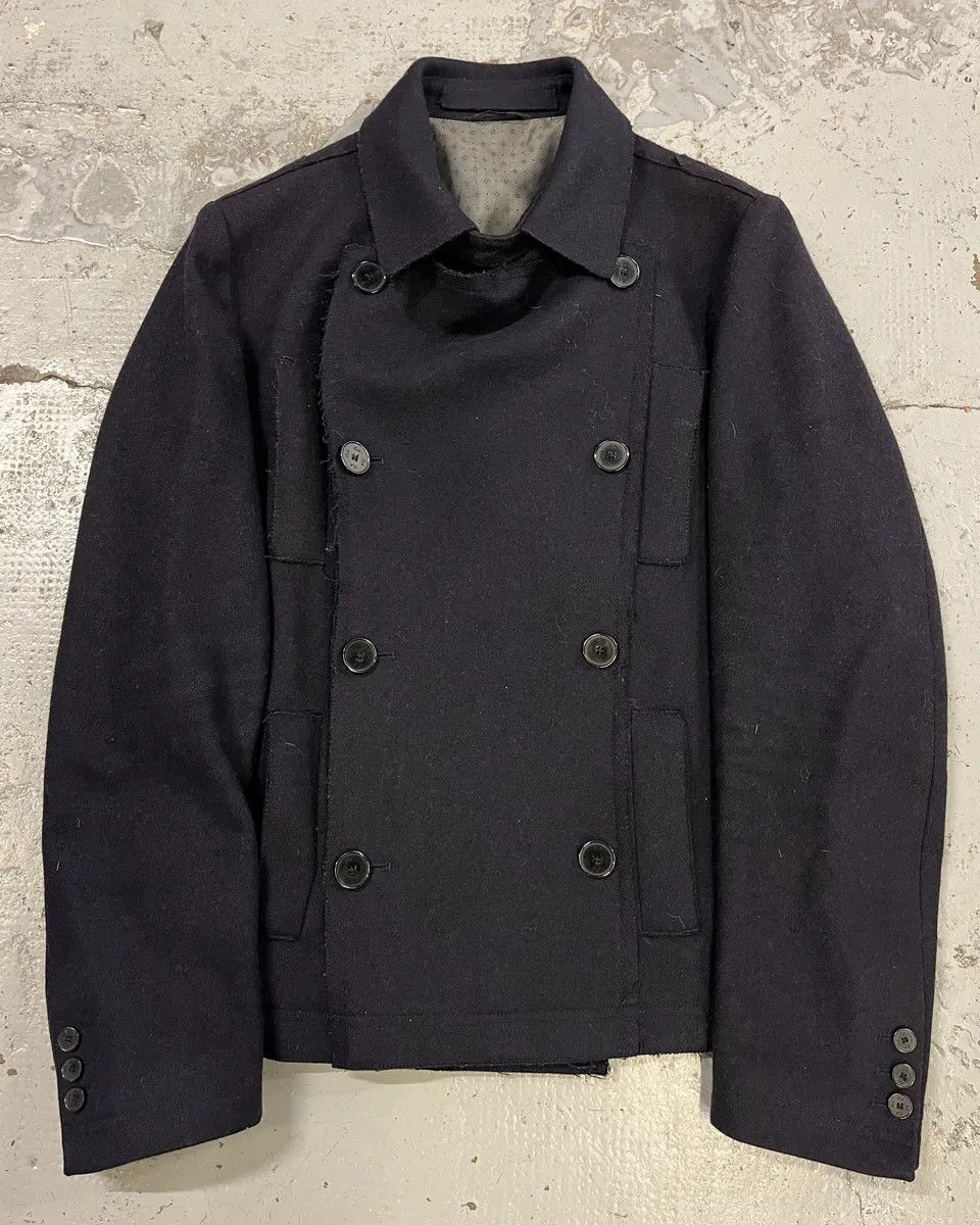 Daniele Alessandrini Daniele Alessandrini Navy Wool Double-Breasted Coat Size US M / EU 48-50 / 2 - 4 Thumbnail