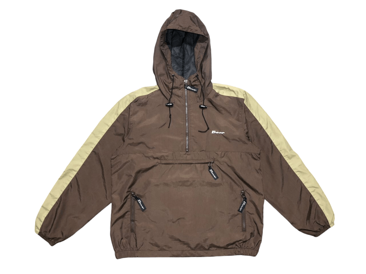 Japanese Brand Archive💥Vintage Bear Half Zipper Anorak Nylon Jacket 2 Tone Size US M / EU 48-50 / 2 - 1 Thumbnail