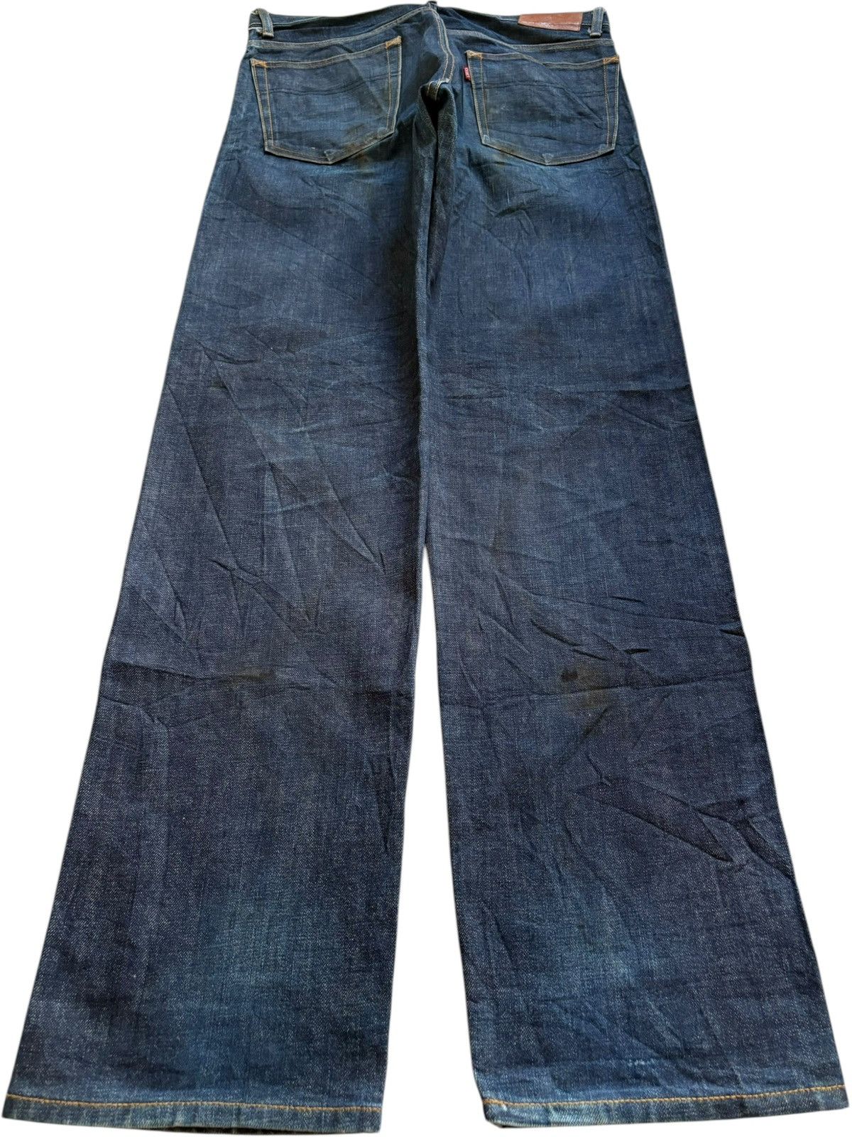 Designer × Japanese Brand Vintage Japanese Brand Raw Denim Selvedge Loose Jeans Size US 33 - 3 Thumbnail
