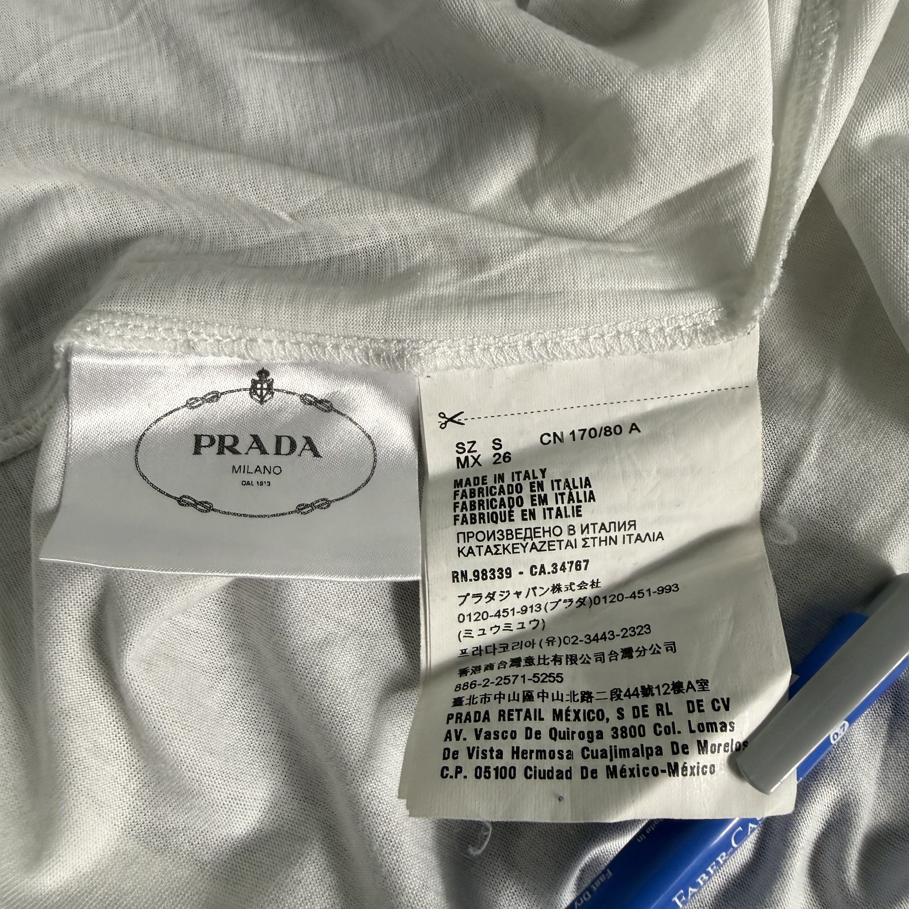 Prada 🔥RARE🔥Prada Milano Banana Spellout Oversized T-shirt Size US S / EU 44-46 / 1 - 6 Thumbnail