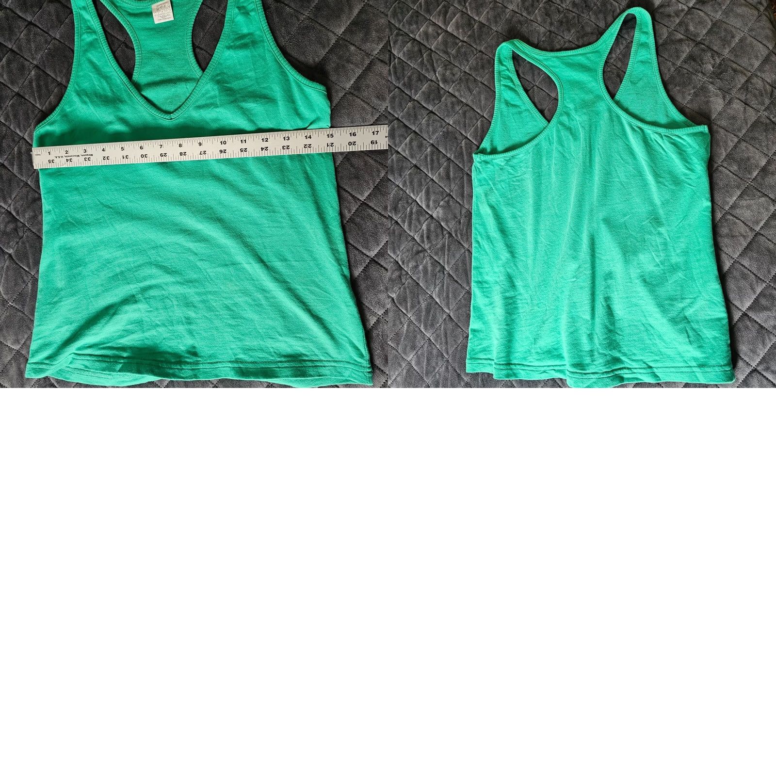 Vintage JLO XS Green Racerback Tank Shell Polyester Athletic Slim Women XS Tank Green Slimming Size XS / US 0-2 / IT 36-38 - 8 Thumbnail