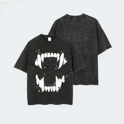 Other TEETH Black Print Graphic Washed Tee T-Shirt Size US M / EU 48-50 / 2 - 1 Thumbnail
