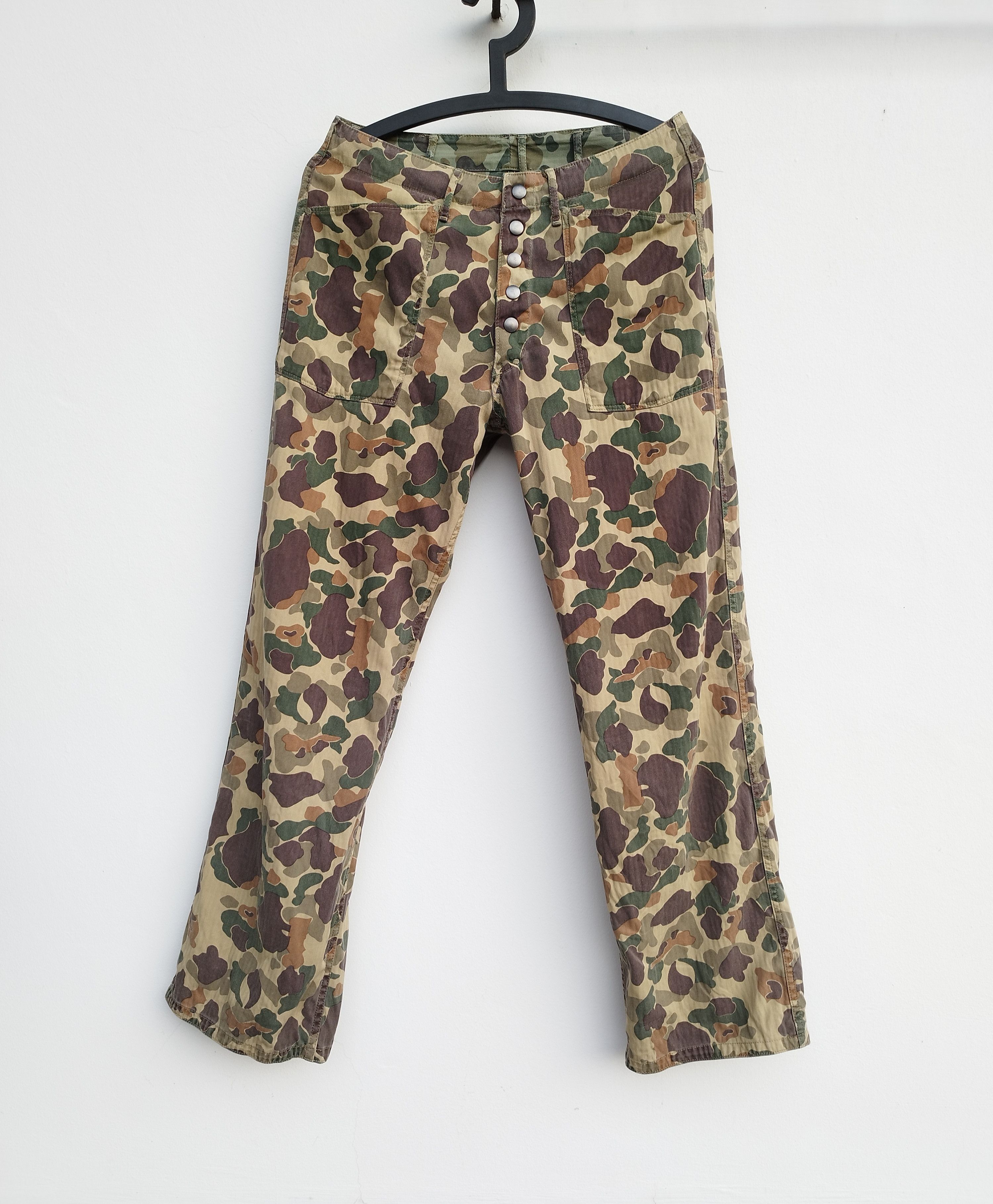 Kapital KAPITAL DUCK HUNTER FROG PRINT CAMO REVERSIBLE PANTS Size US 30 / EU 46 - 2 Thumbnail