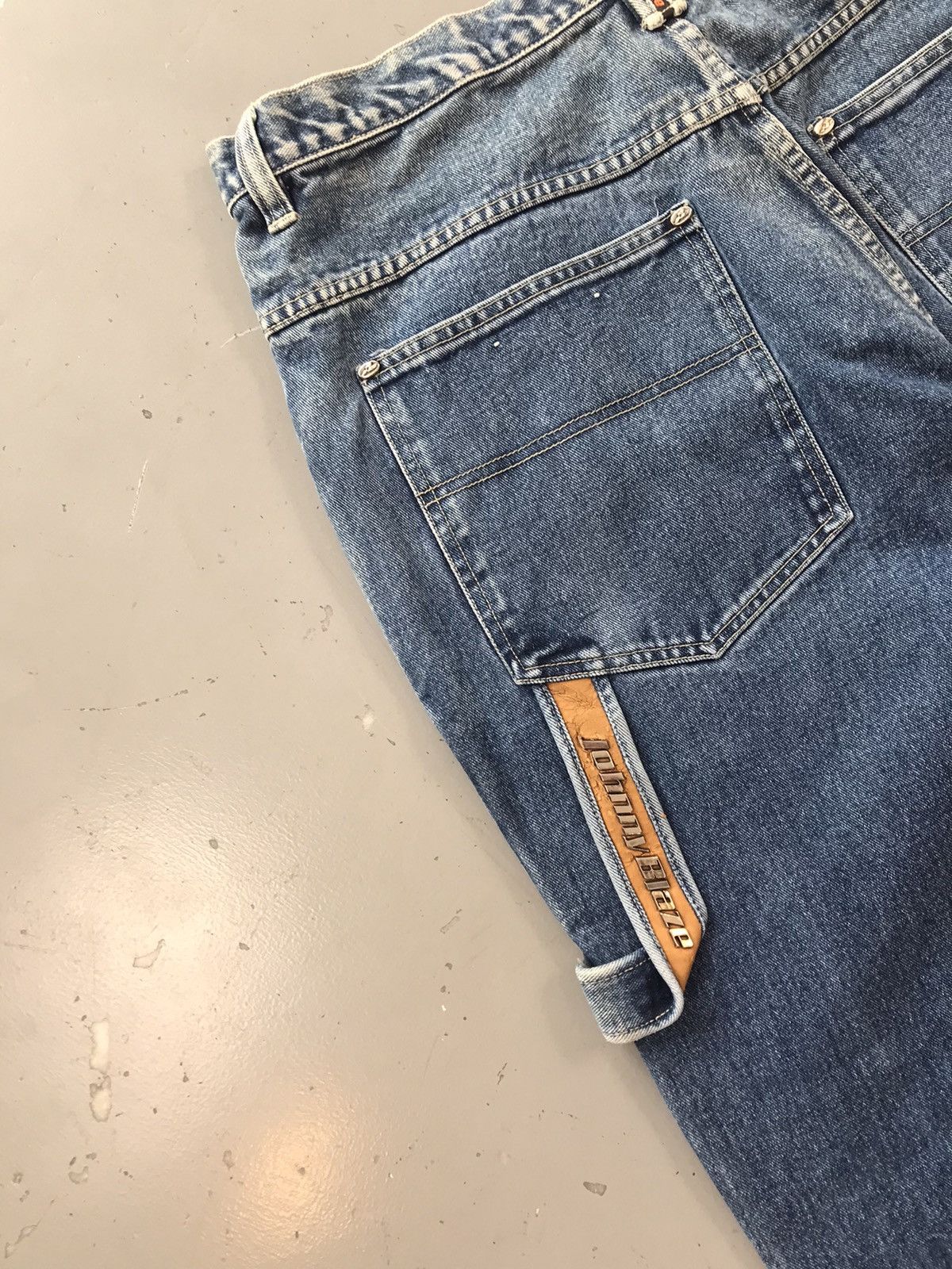 Designer × Vintage Vintage johnny blaze baggyfit SpellOut denim pant Size US 36 / EU 52 - 14 Thumbnail