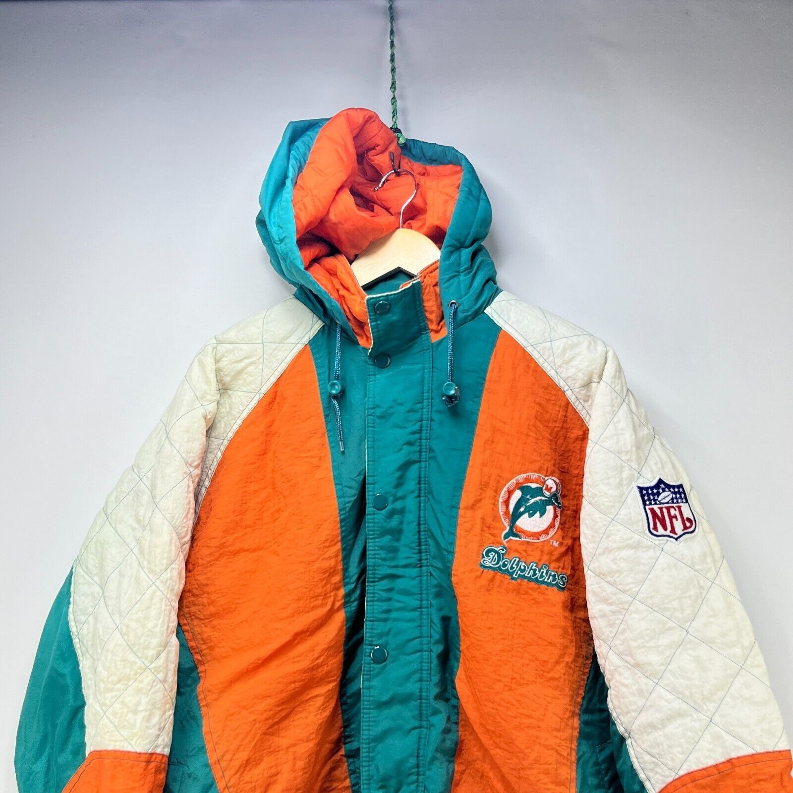 Starter Vintage Vintage 90s Starter Miami Dolphins NFL Puffer Jacket Medium Grailed