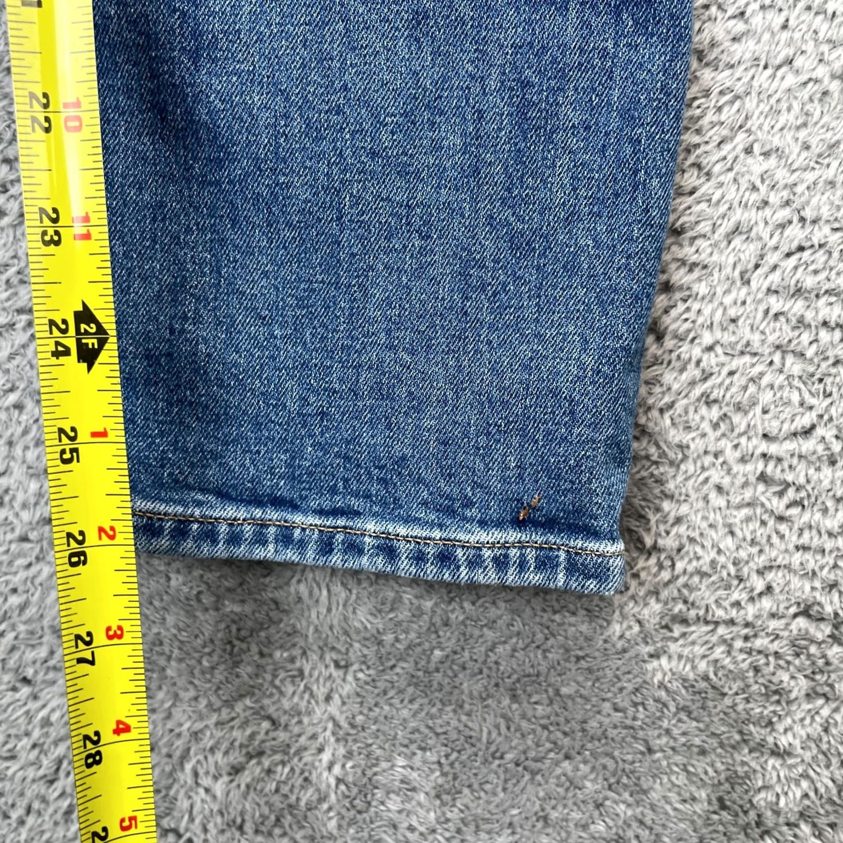 Gap Gap Jeans Womens 4R Blue Cheeky Straight Leg High Rise Denim Logo Cotton Stretch Jeans Size 27" / US 4 / IT 40 - 7 Thumbnail