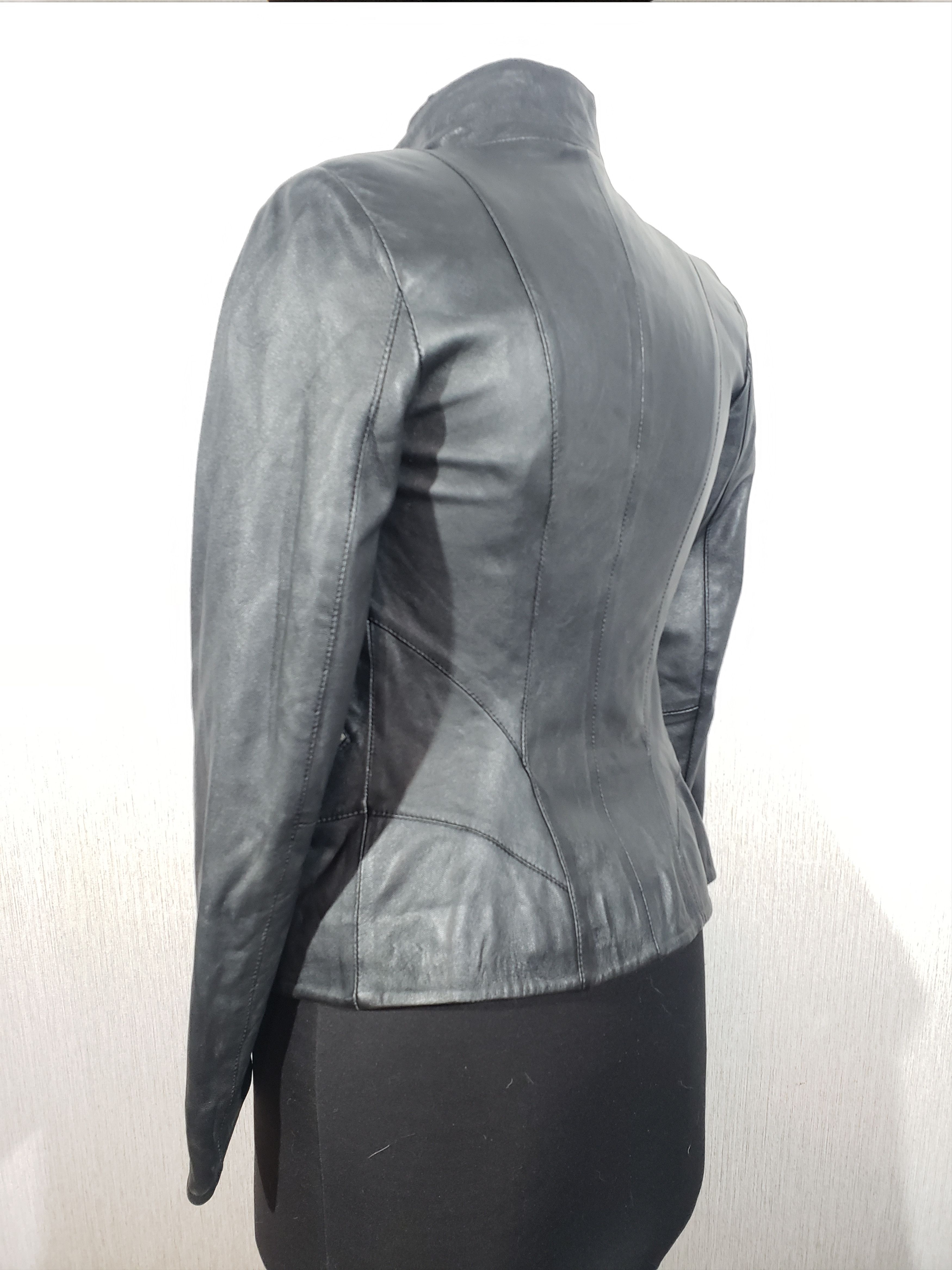 Other Black women's leather sports jacket. Size XS / US 0-2 / IT 36-38 - 6 Thumbnail