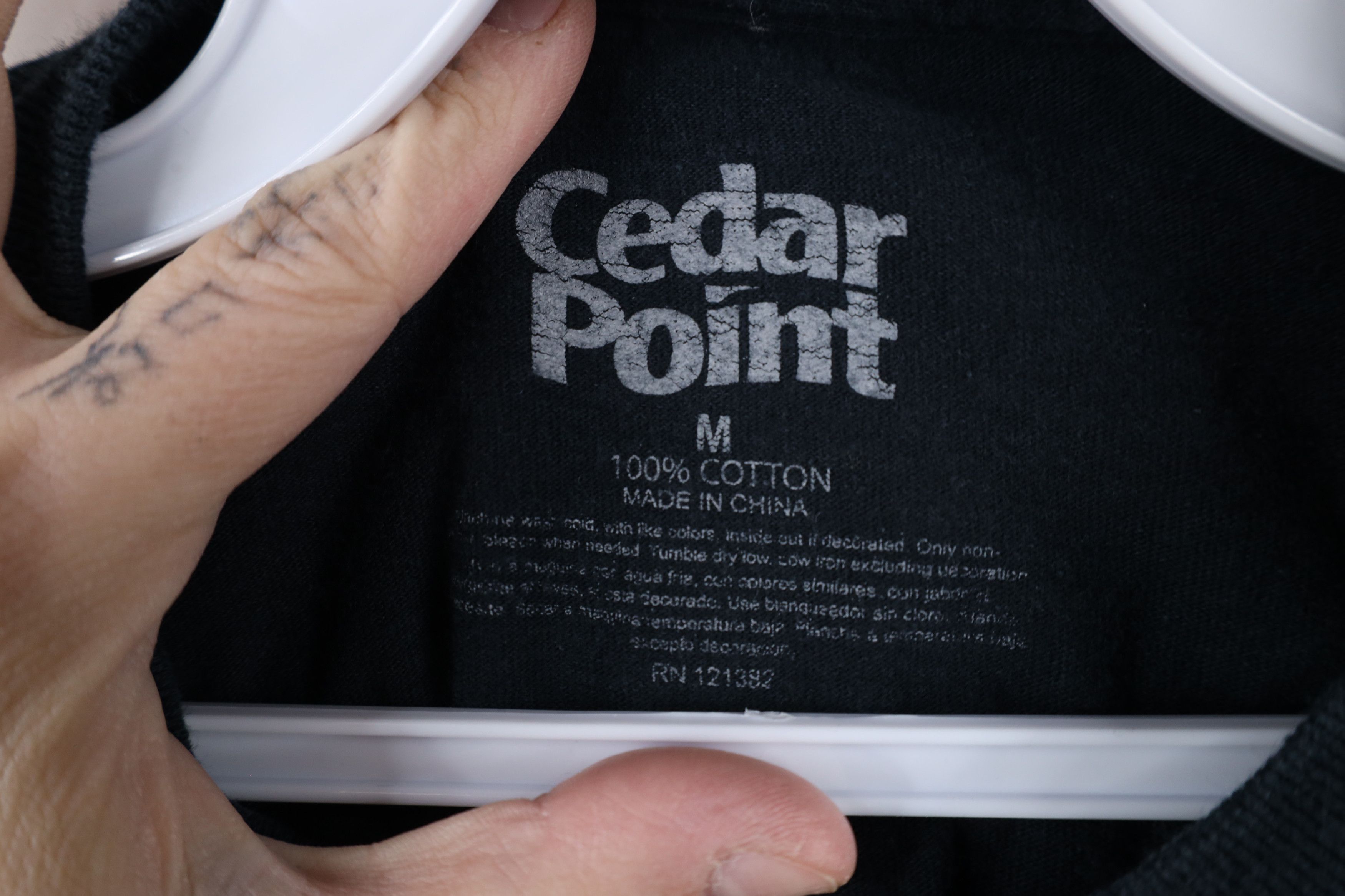 Vintage Vintage Y2K Cedar Point Raptor Roller Coaster T-Shirt Black Size US M / EU 48-50 / 2 - 9 Thumbnail