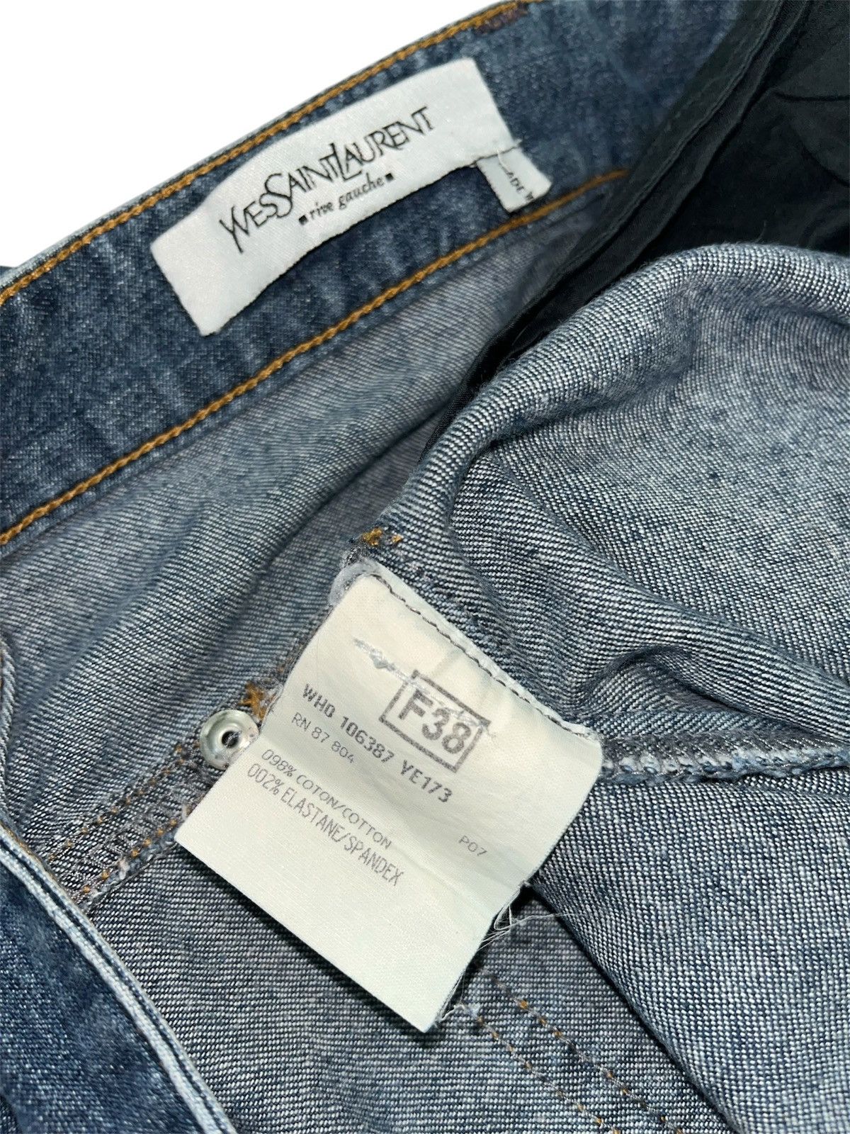 Saint Laurent Paris YvesSaintLaurent Slimfit Denim Pants x Vintage Size US 30 / EU 46 - 4 Thumbnail
