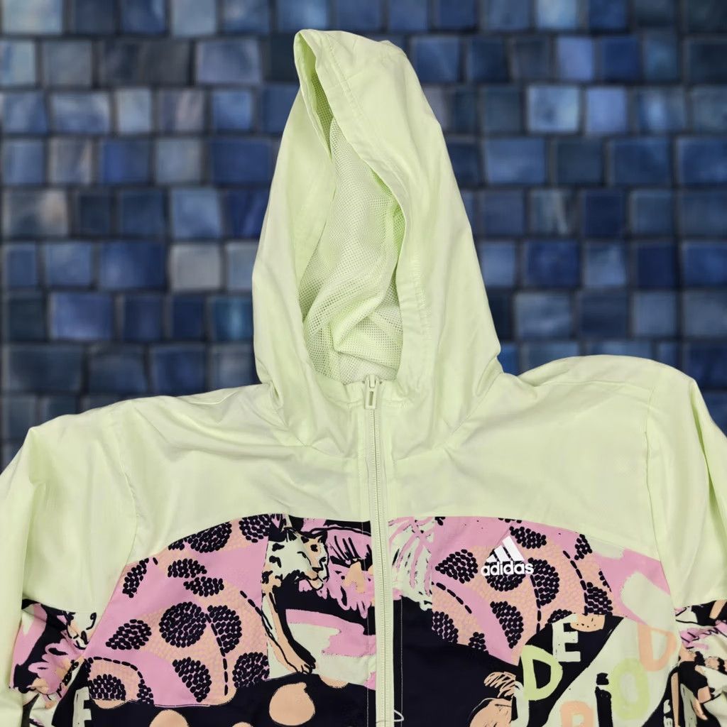Adidas Adidas Farm Rio Womens Hooded Windbreaker Jacket M Multicolor Tropical Zip Size M / US 6-8 / IT 42-44 - 1 Thumbnail