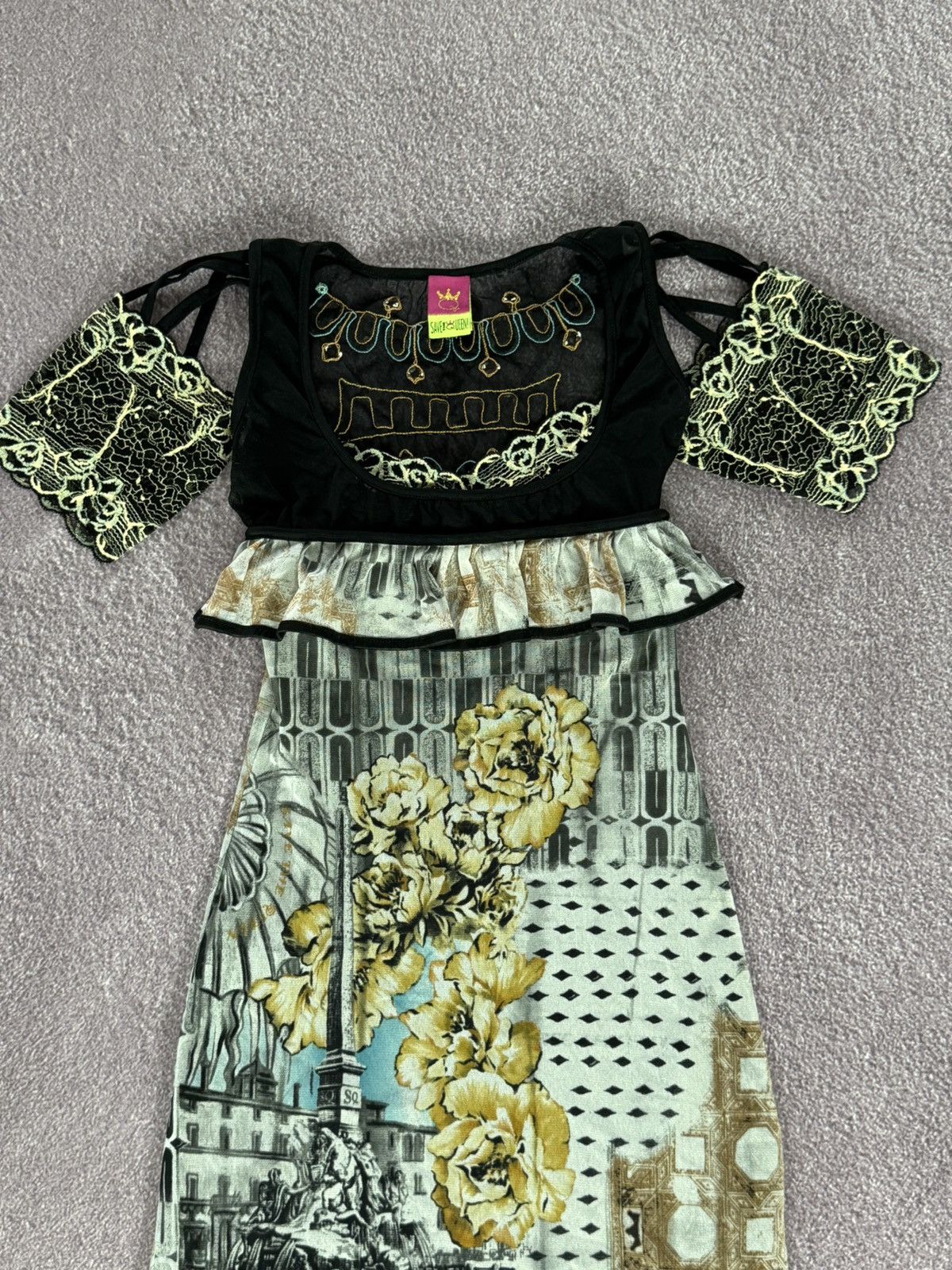 Japanese Brand Y2K Save The Queen Very Rare 00s Maxi Dress Size S / US 4 / IT 40 - 3 Thumbnail