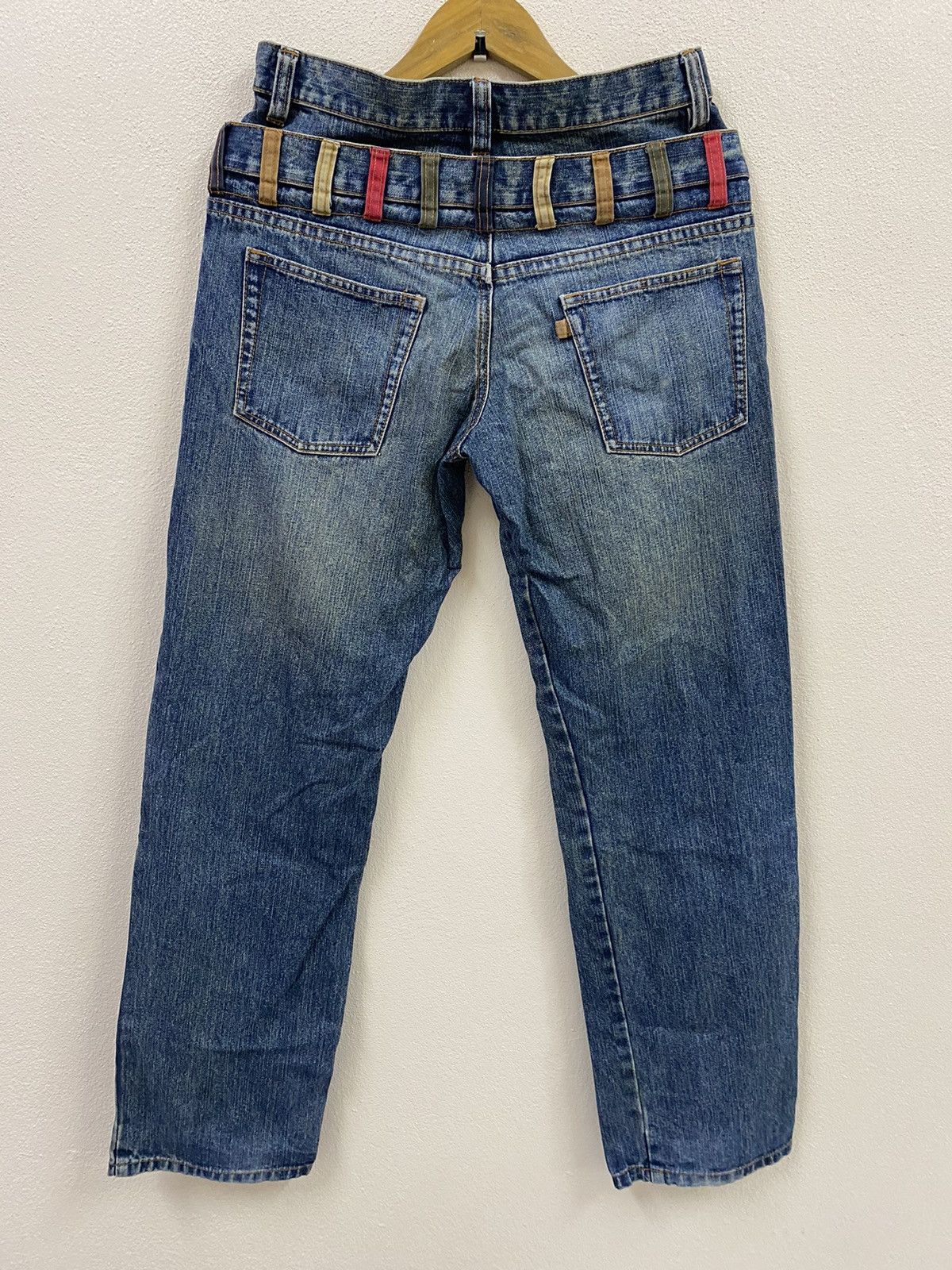 Japanese Brand Vintage Denim Double Waist - Amore Puro Size US 32 / EU 48 - 2 Thumbnail