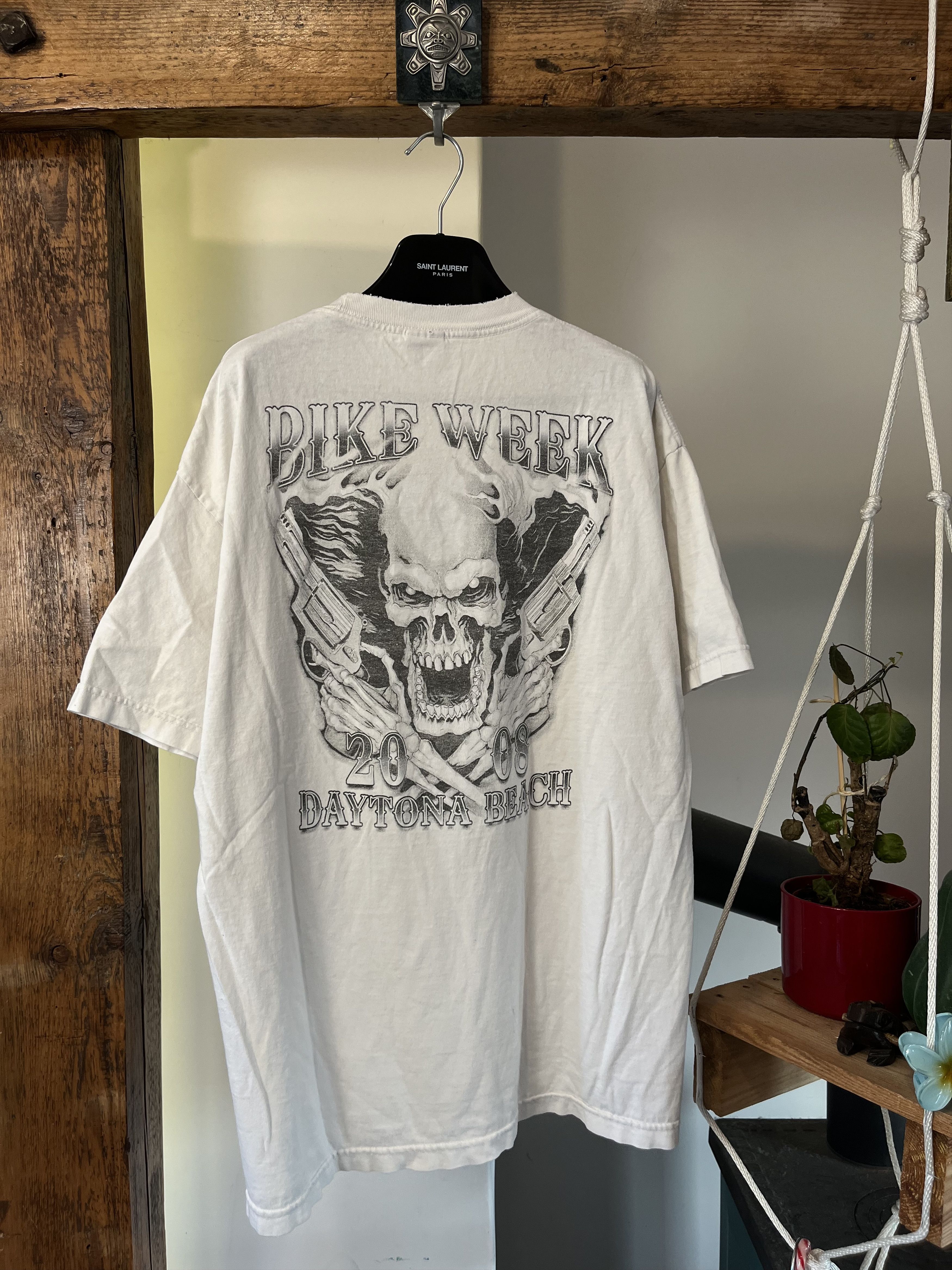 Affliction × Vintage Vintage 2008 Bike Week Daytona Beach Skull Harley Davidson Size US XL / EU 56 / 4 - 2 Thumbnail
