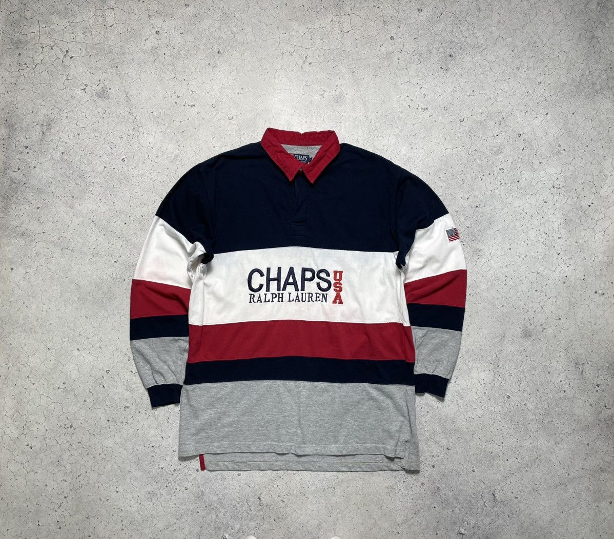 Polo Ralph Lauren Vintage Polo Ralph Lauren Chaps Rugby Sweatshirt Big Logo Size US L / EU 52-54 / 3 - 1 Thumbnail